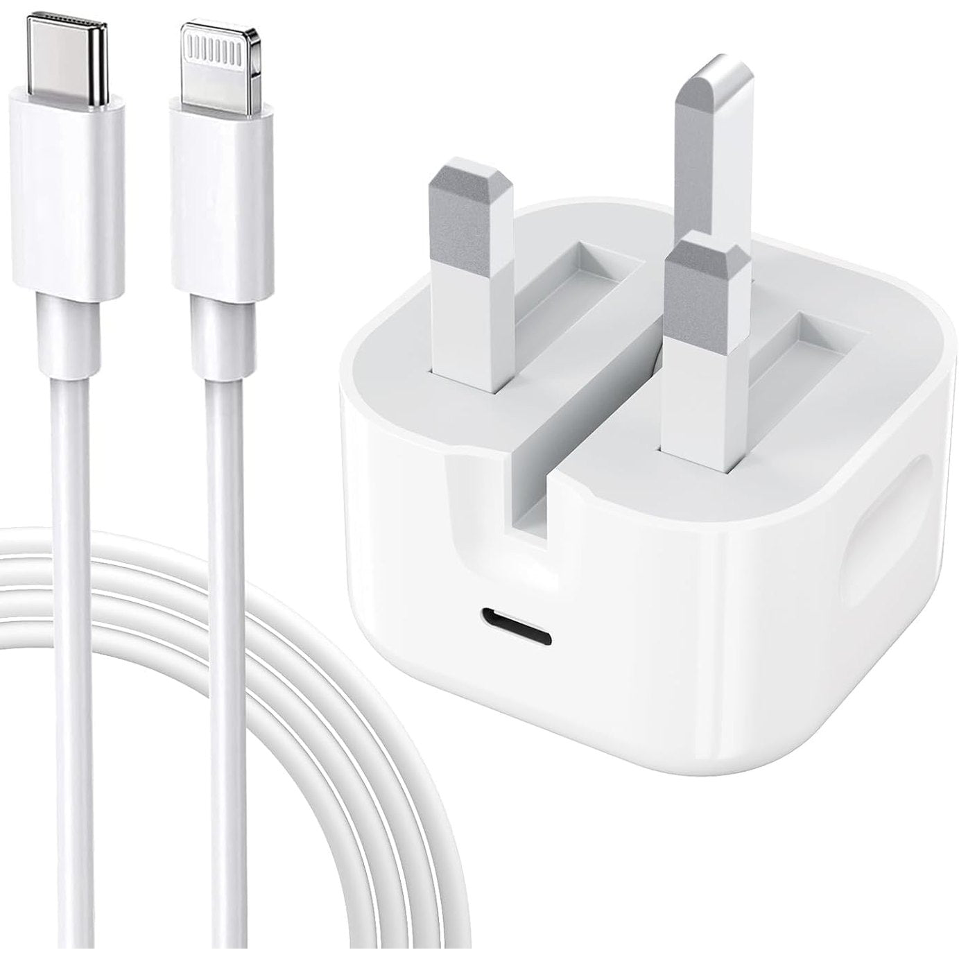 20W USB C Fast Charger with braided Lightning cable, Lightning fast charger, USB-C to Lightning Cable with 20W Charger, Fast Charging Kit, Compatible with iPhone 14/14 Pro/14 Pro Max/13/12/XS Max/iPad
