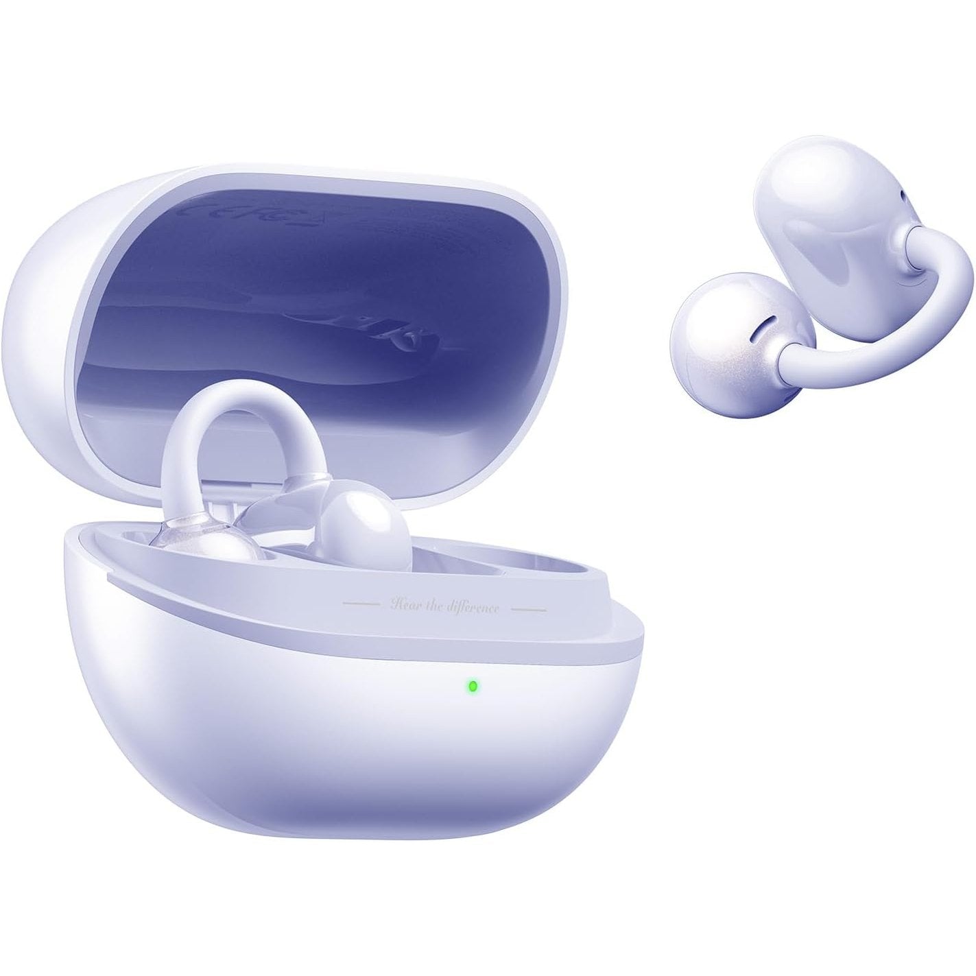 SOUNDPEATS POP Clip Open Ear Earbuds, Bluetooth 5.4 Clip-On Headphones, Lightweight Comfort, AI Call Noise Cancellation with Dual Connection, Immersive Audio Wireless Earbuds, 30H, IPX5, App Control