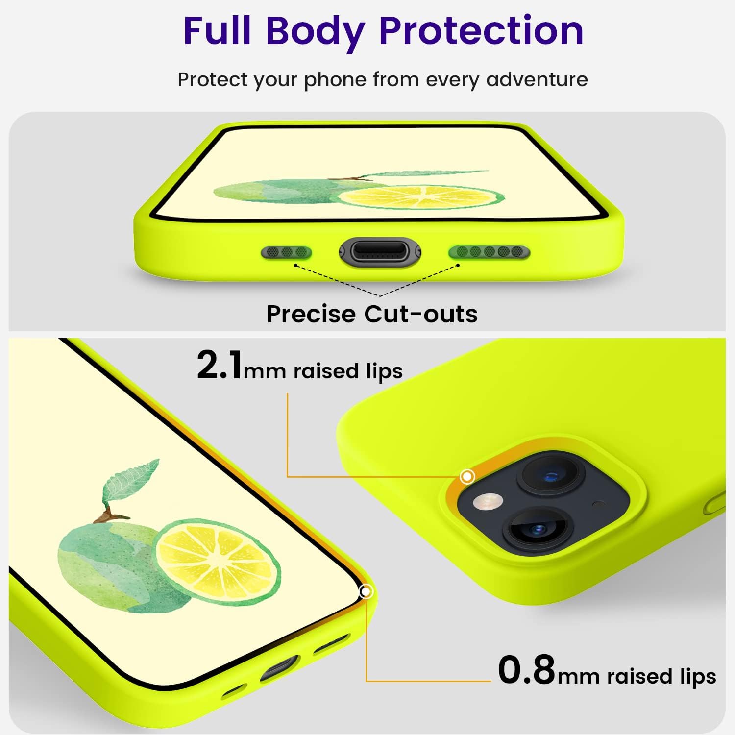 iPhone 13 Case, Silicone Shockproof Slim Thin Phone Case for iPhone 13 6.1 inch