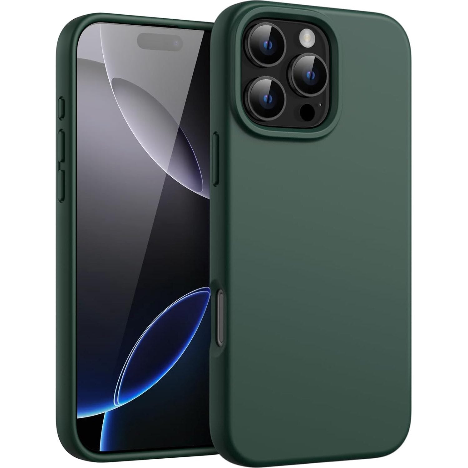 JETech Liquid Silicone Case for iPhone 16 Pro 6.3-Inch, Silky Soft Touch Full-Body Protective Phone Case, Anti-Scratch Shockproof Cover with Microfiber Lining (Black)