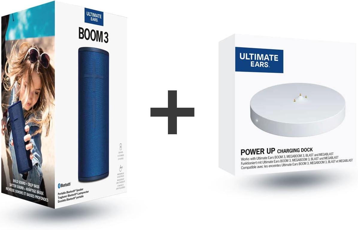 Ultimate Ears, Boom 3 Wireless Bluetooth Speaker, Bold Sound + Deep Bass, Bluetooth