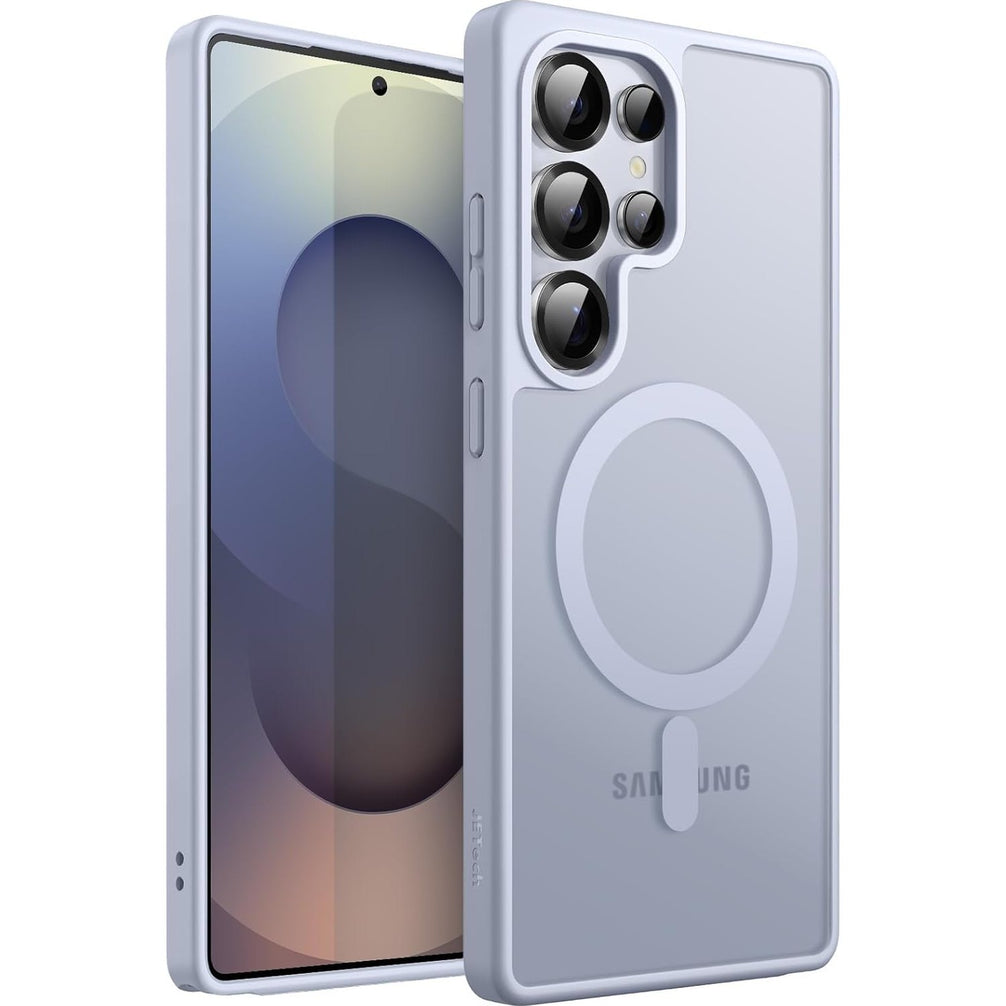 JETech Magnetic Case for Samsung Galaxy S25 Ultra 5G, Compatible with MagSafe, Translucent Matte Back Shockproof Phone Cover (Titanium Gray)