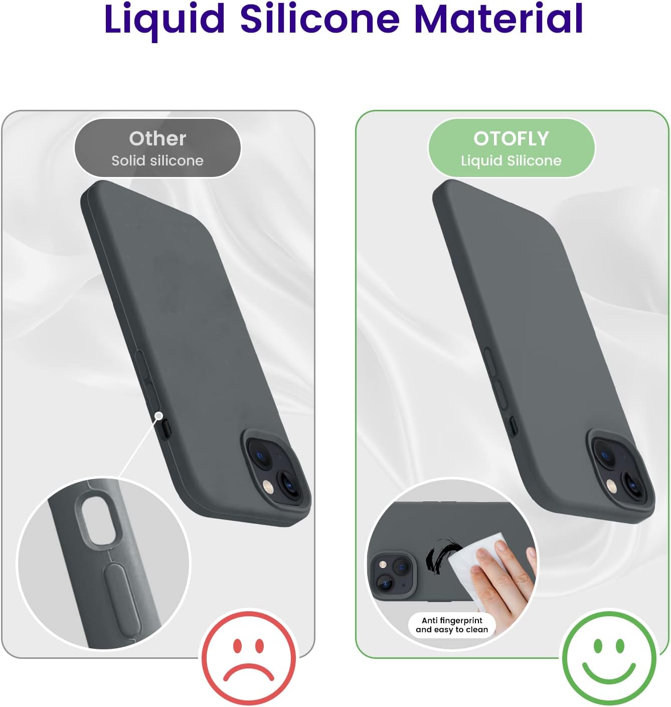 iPhone 13 Case, Silicone Shockproof Slim Thin Phone Case for iPhone 13 6.1 inch