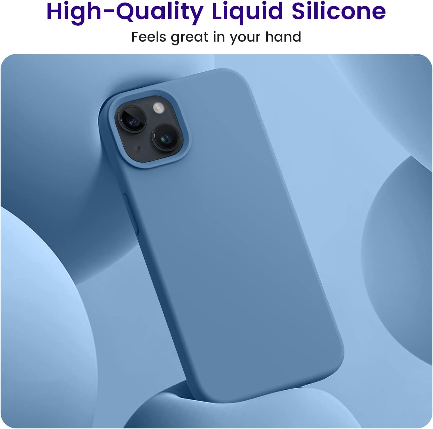 iPhone 13 Case, Silicone Shockproof Slim Thin Phone Case for iPhone 13 6.1 inch