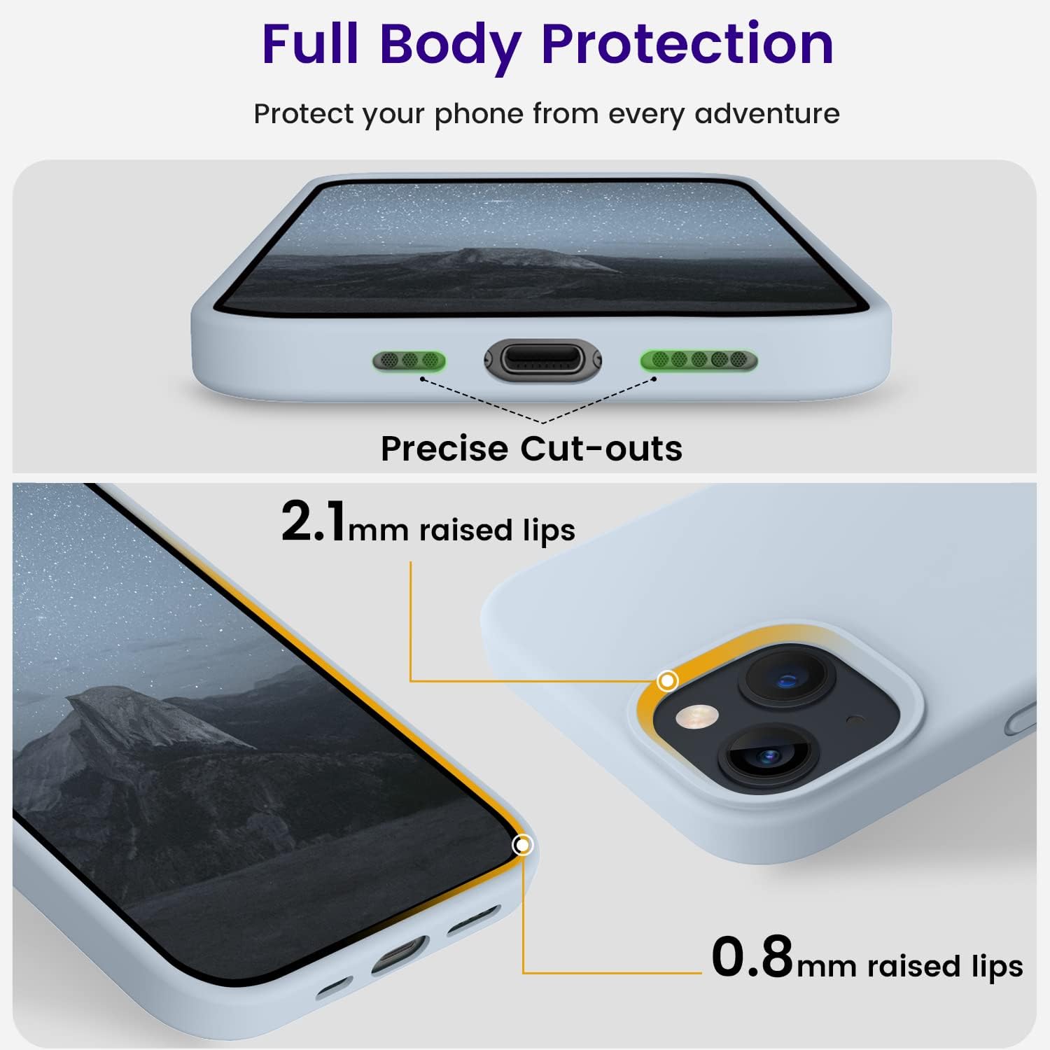 iPhone 13 Case, Silicone Shockproof Slim Thin Phone Case for iPhone 13 6.1 inch
