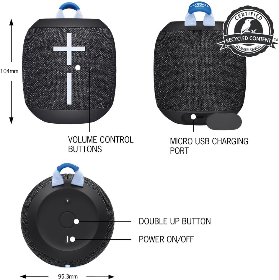 Ultimate Ears, Boom 3 Wireless Bluetooth Speaker, Bold Sound + Deep Bass, Bluetooth