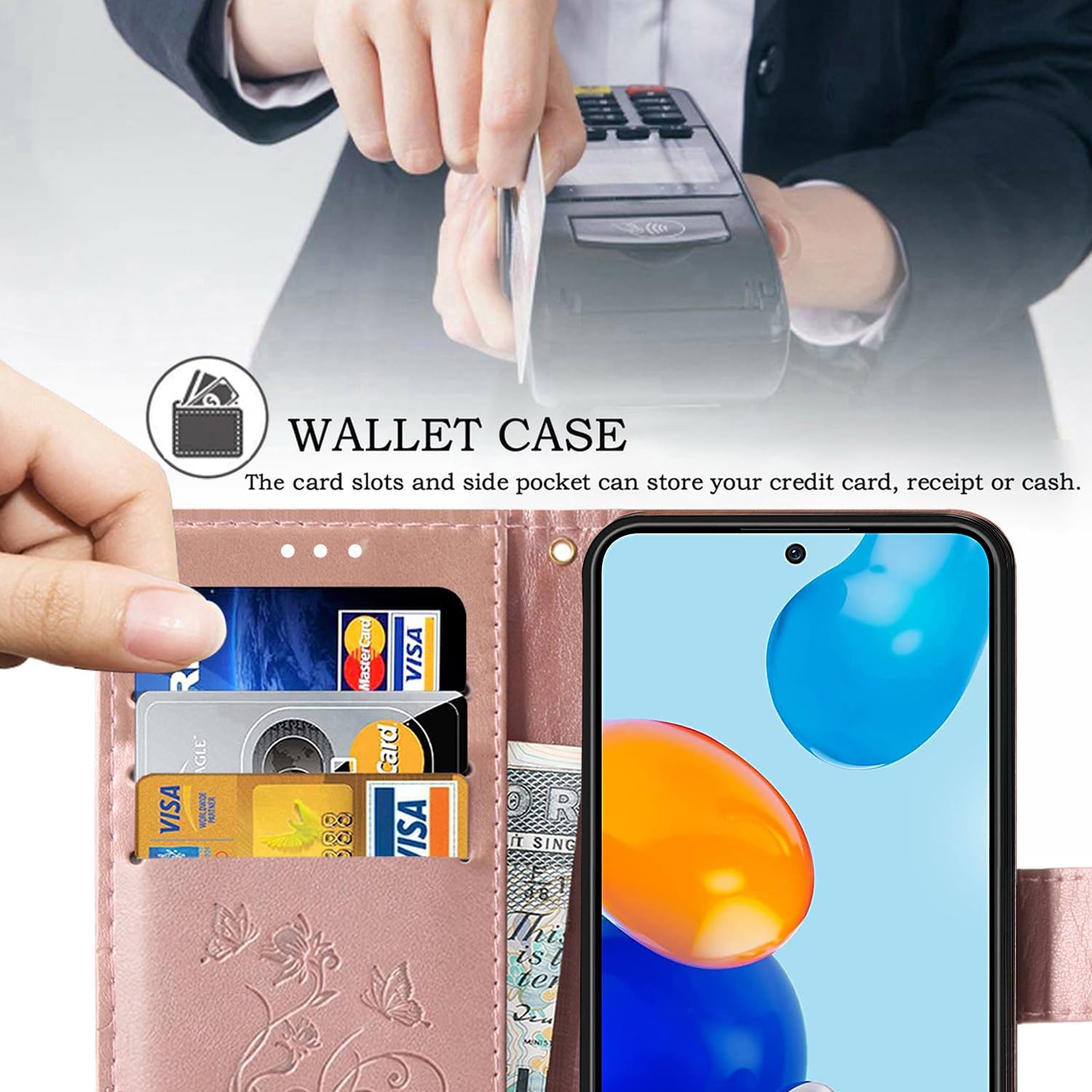 Samsung Galaxy S21 Ultra 5G, Premium Leather Flip Wallet Case