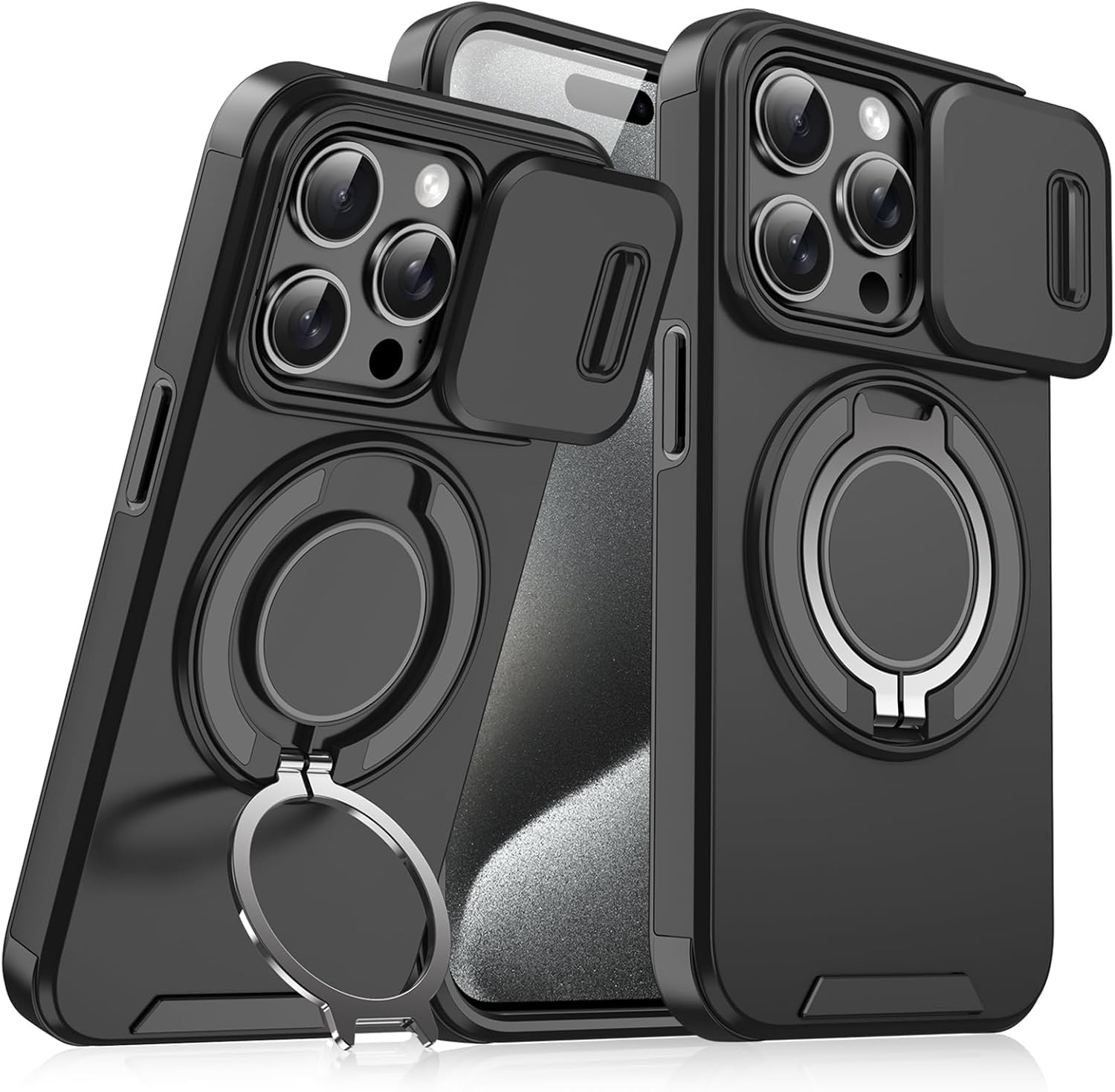 Heavy Duty Shockproof Phone Case for S25 Ultra Cover-Black