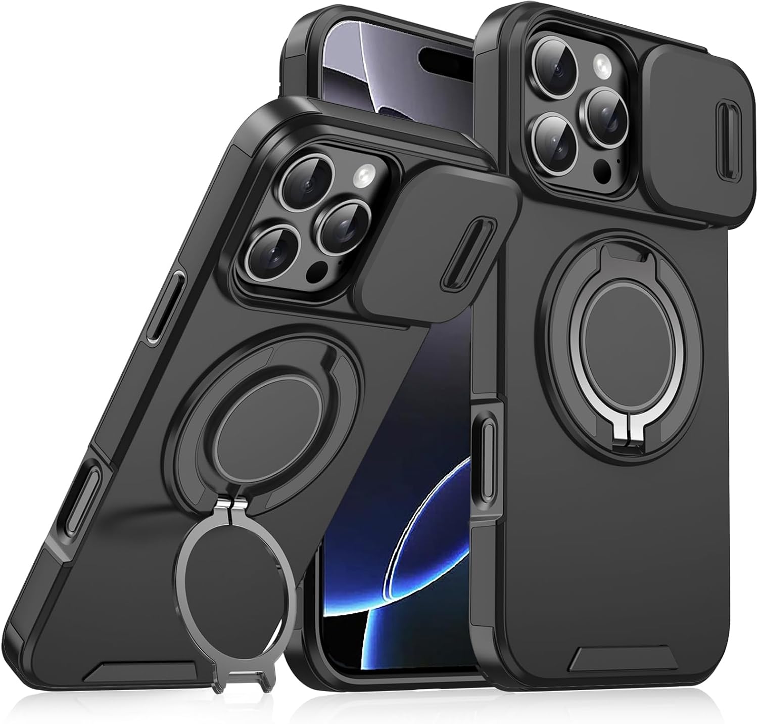 Heavy Duty Shockproof Phone Case for S25 Ultra Cover-Black