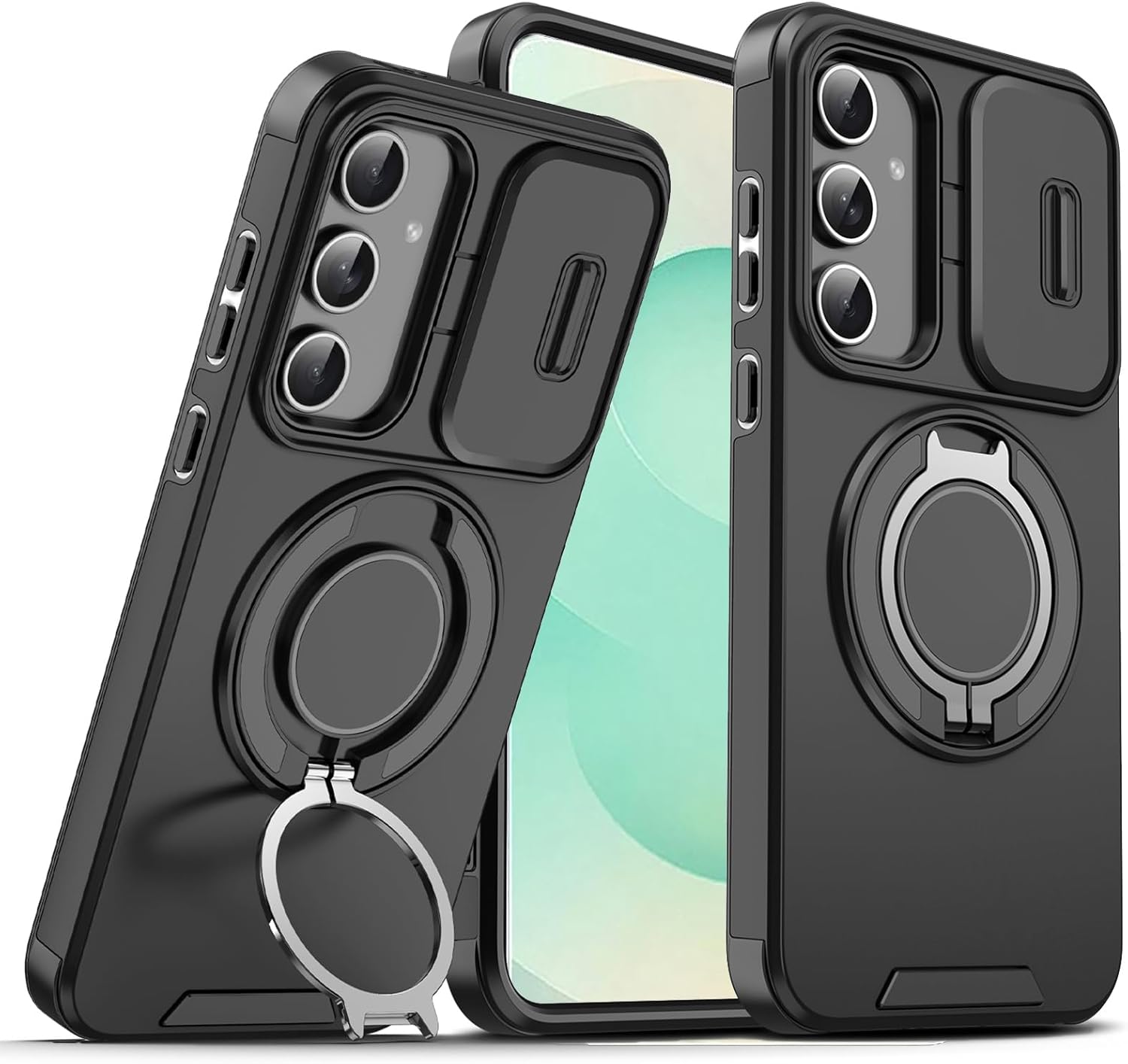 Heavy Duty Shockproof Phone Case for S25 Ultra Cover-Black