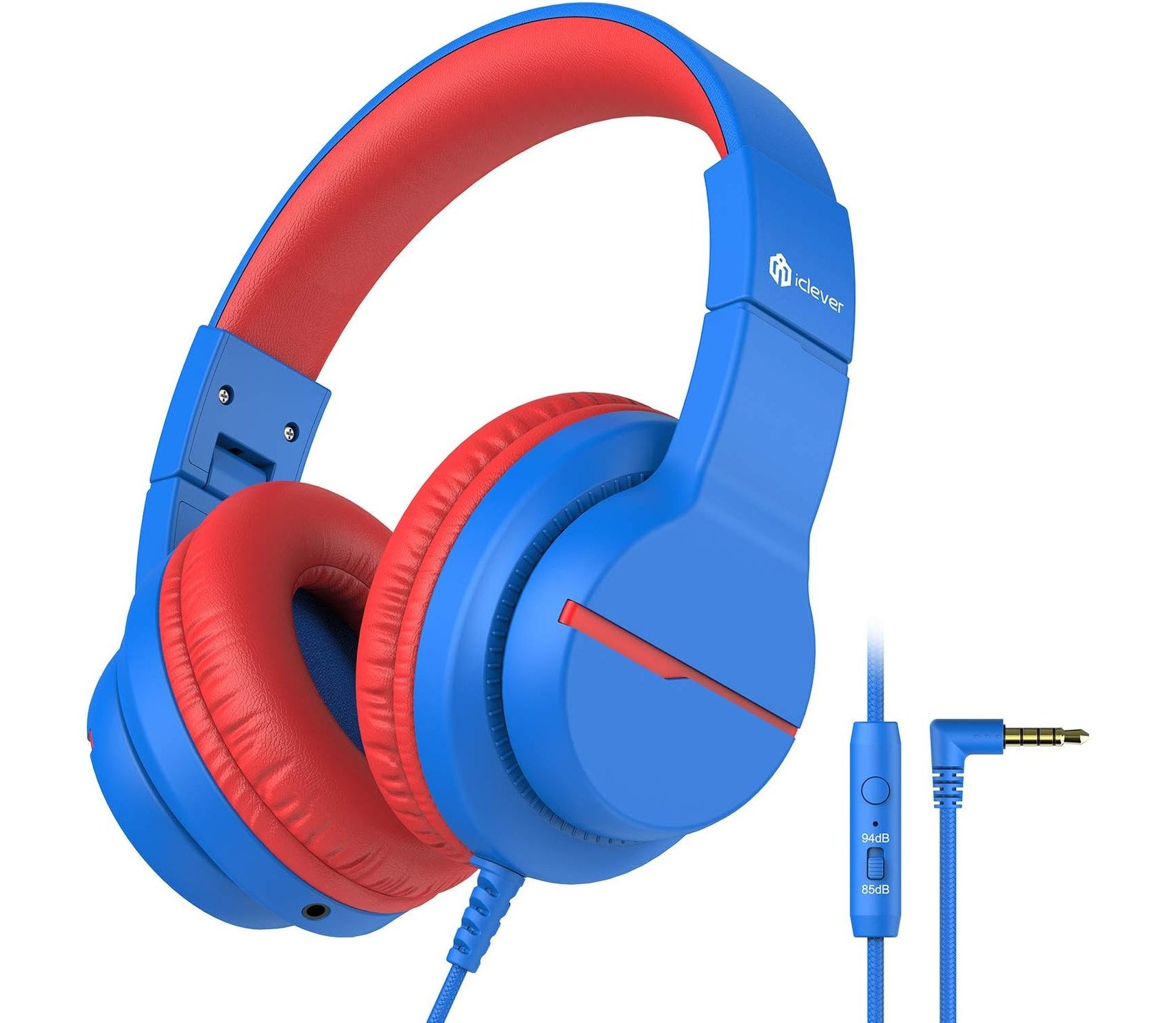 iClever Kids Headphones with Microphone for School, Volume Limiter 85/94dB