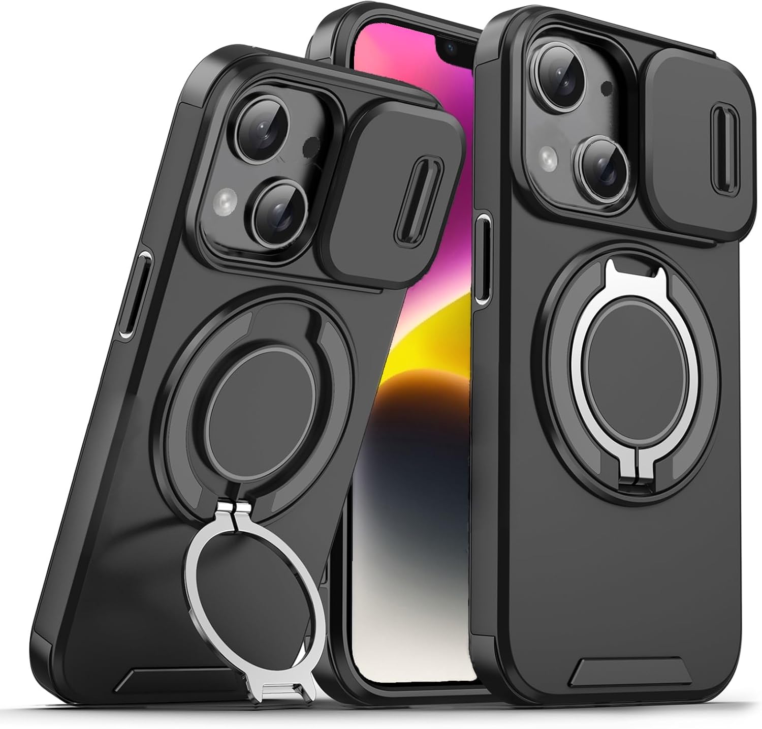 Heavy Duty Shockproof Phone Case for S25 Ultra Cover-Black