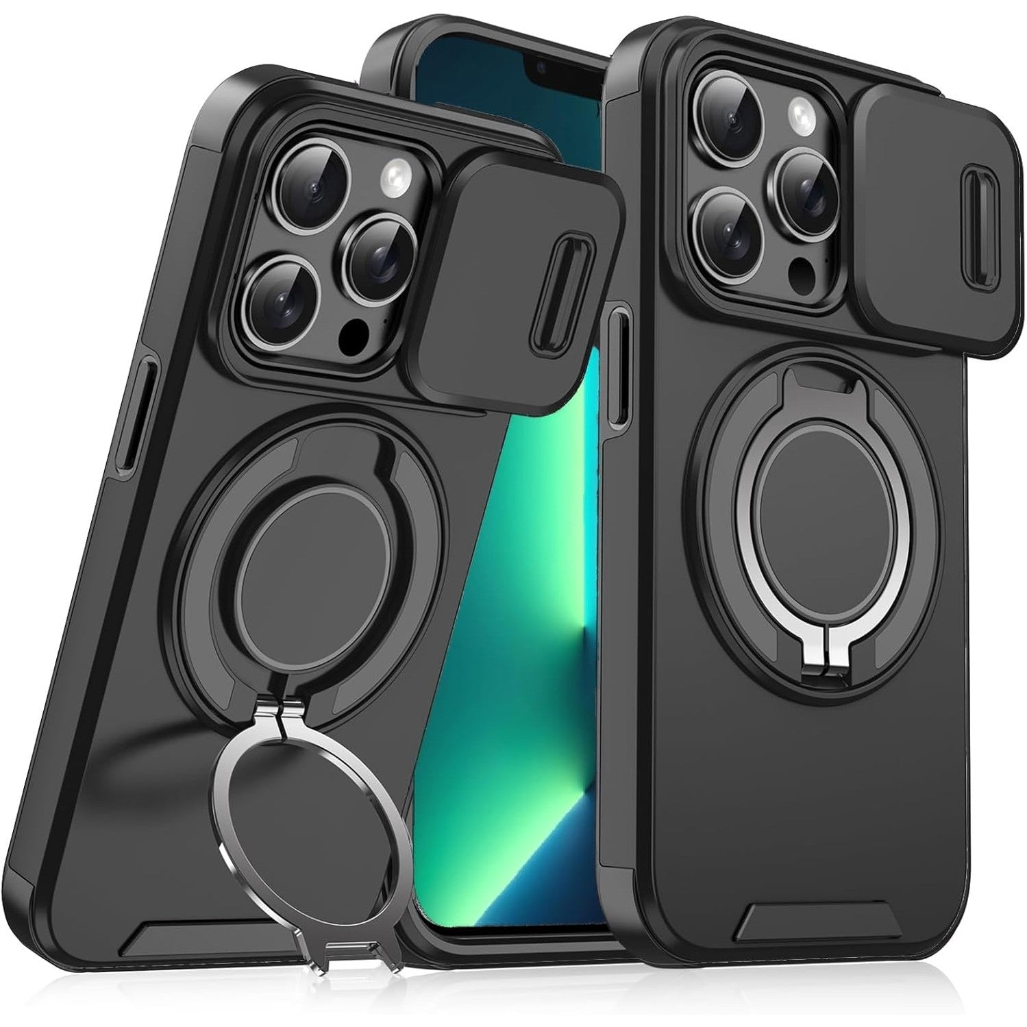 Heavy Duty Shockproof Phone Case for S25 Ultra Cover-Black