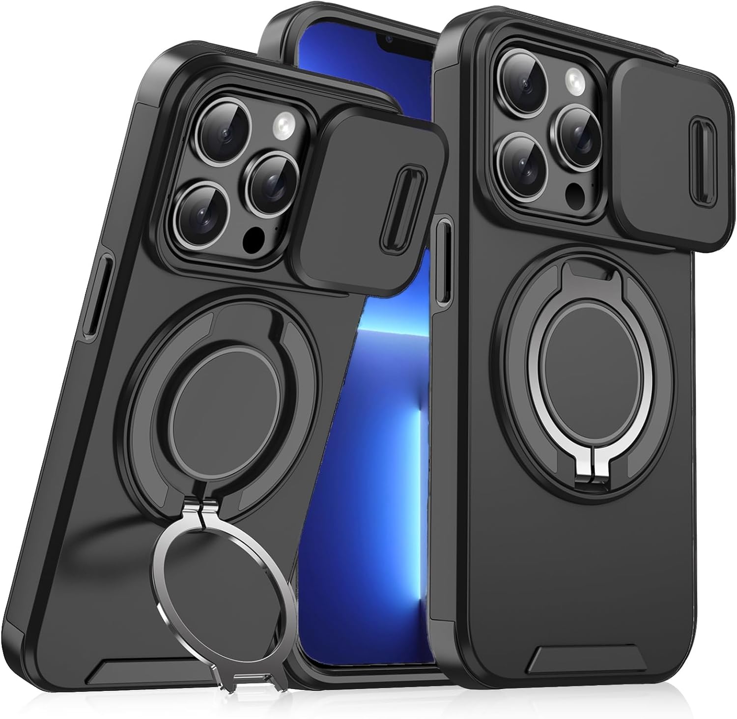 Heavy Duty Shockproof Phone Case for S25 Ultra Cover-Black