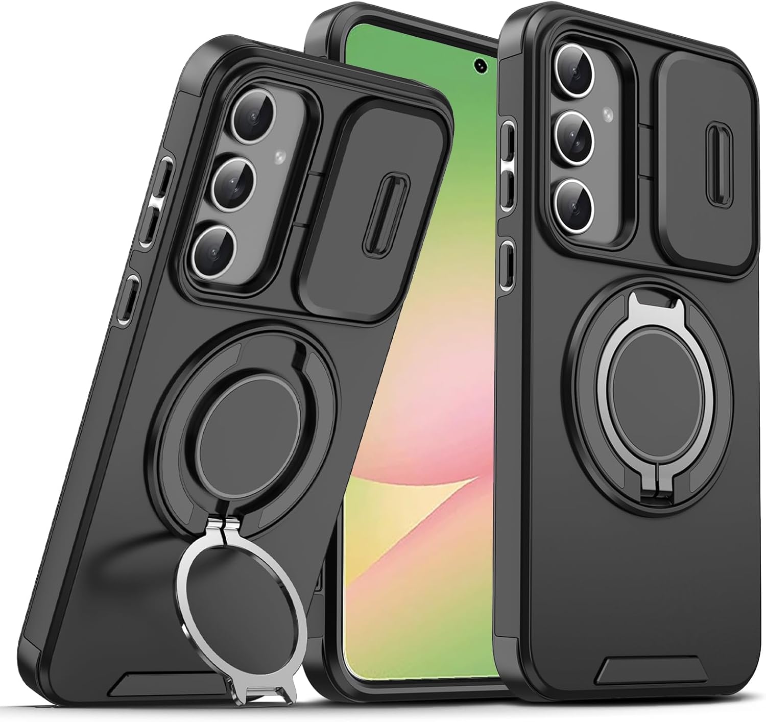 Heavy Duty Shockproof Phone Case for S25 Ultra Cover-Black