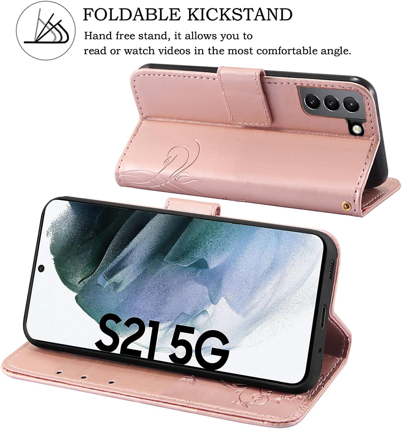 Samsung Galaxy S21 Ultra 5G, Premium Leather Flip Wallet Case