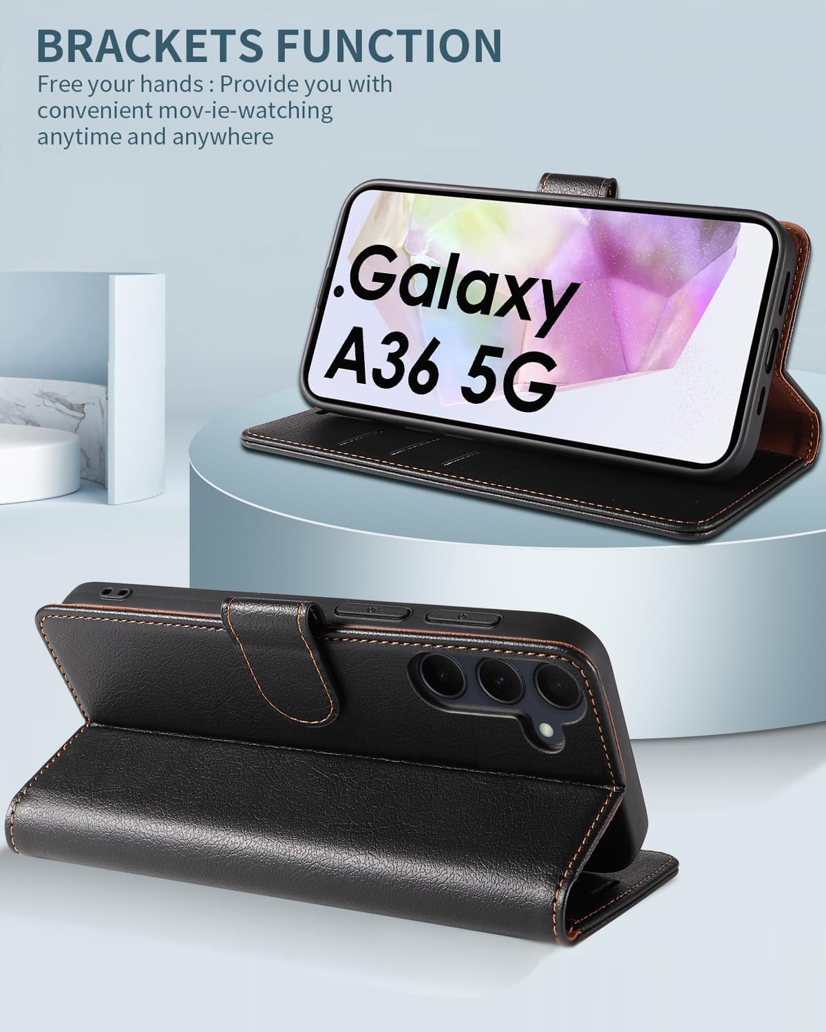 Samsung Galaxy S21 Ultra 5G, Premium Leather Flip Wallet Case