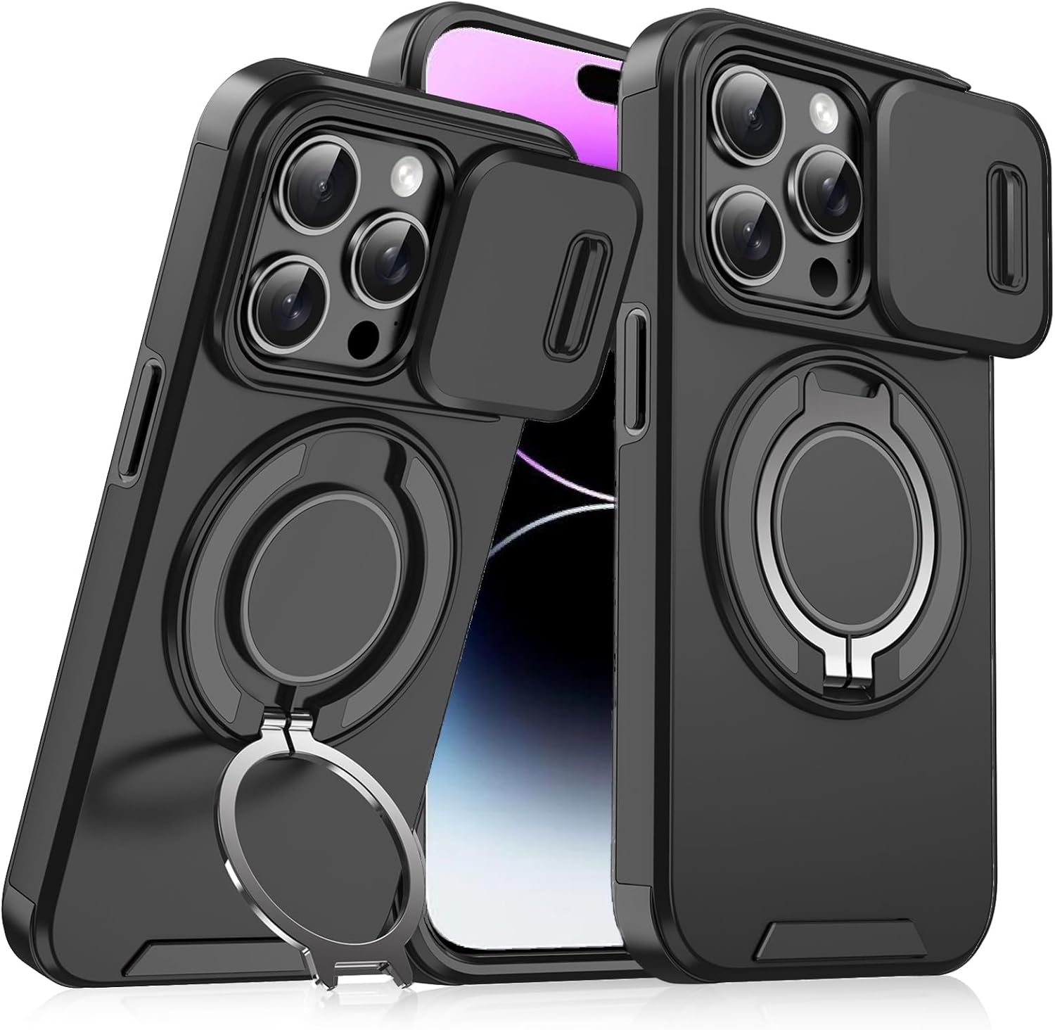 Heavy Duty Shockproof Phone Case for S25 Ultra Cover-Black