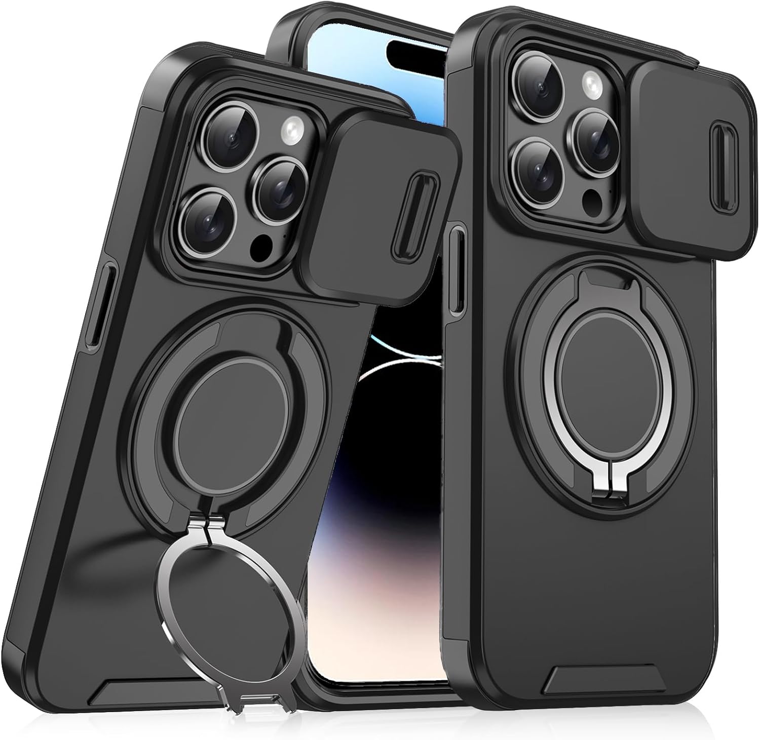 Heavy Duty Shockproof Phone Case for S25 Ultra Cover-Black