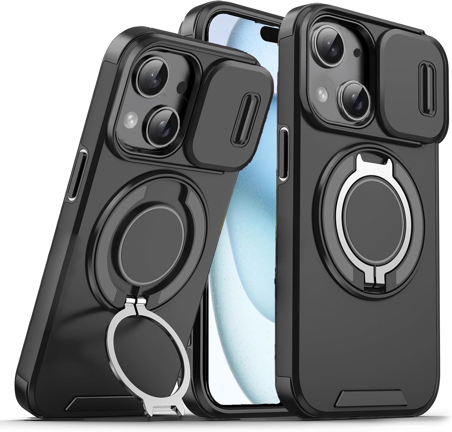 Heavy Duty Shockproof Phone Case for S25 Ultra Cover-Black