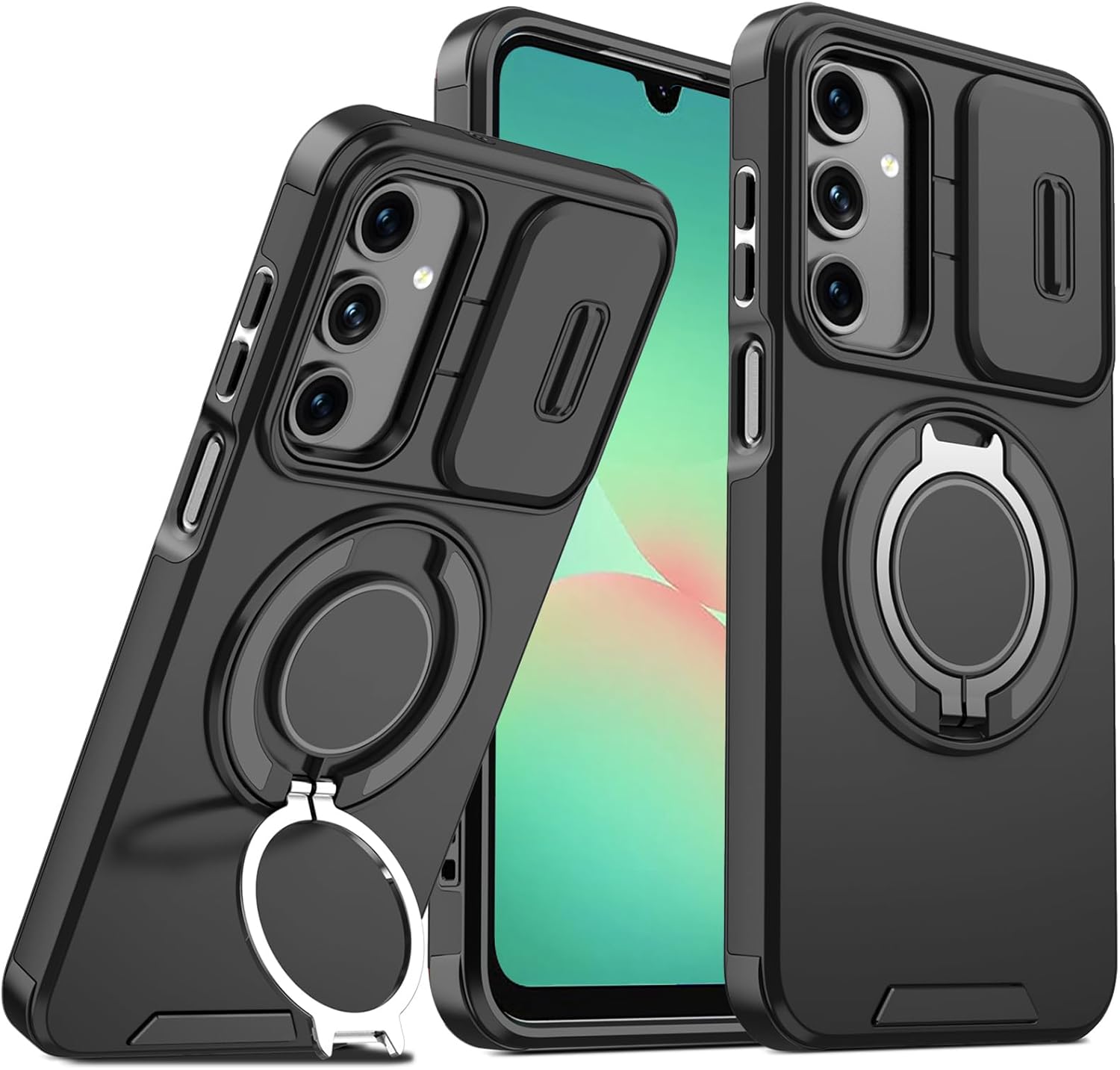Heavy Duty Shockproof Phone Case for S25 Ultra Cover-Black