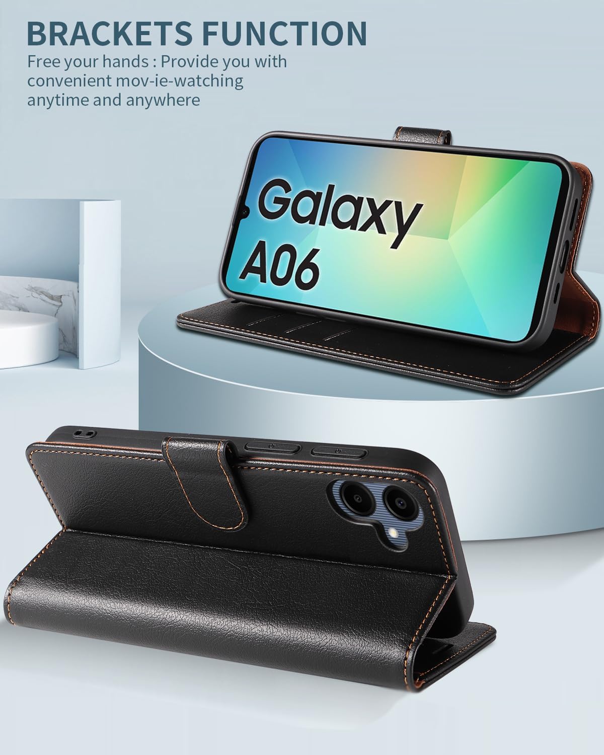 Samsung Galaxy S21 Ultra 5G, Premium Leather Flip Wallet Case