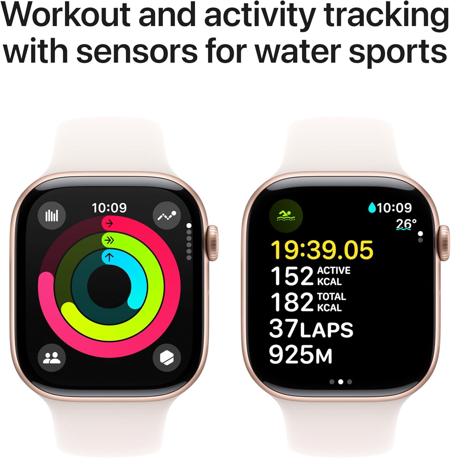 Apple Watch Series 10 GPS + Cellular 42 mm Smartwatch with Jet Black Aluminium Case