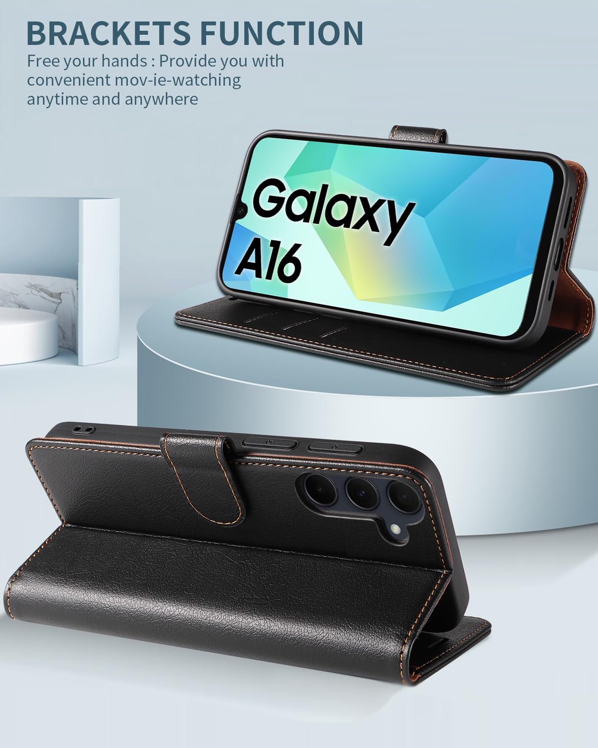 Samsung Galaxy S21 Ultra 5G, Premium Leather Flip Wallet Case