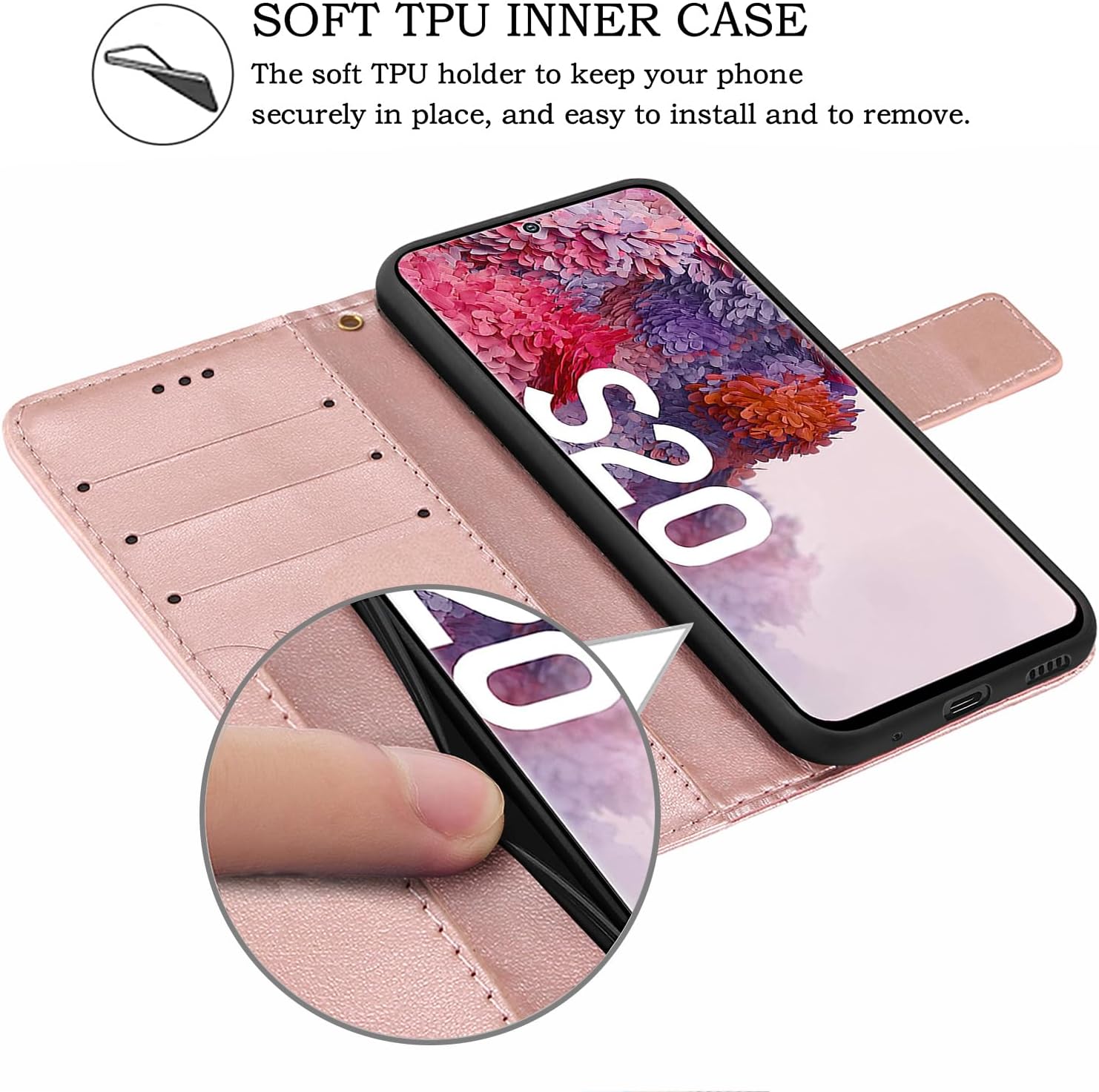 Samsung Galaxy S21 Ultra 5G, Premium Leather Flip Wallet Case