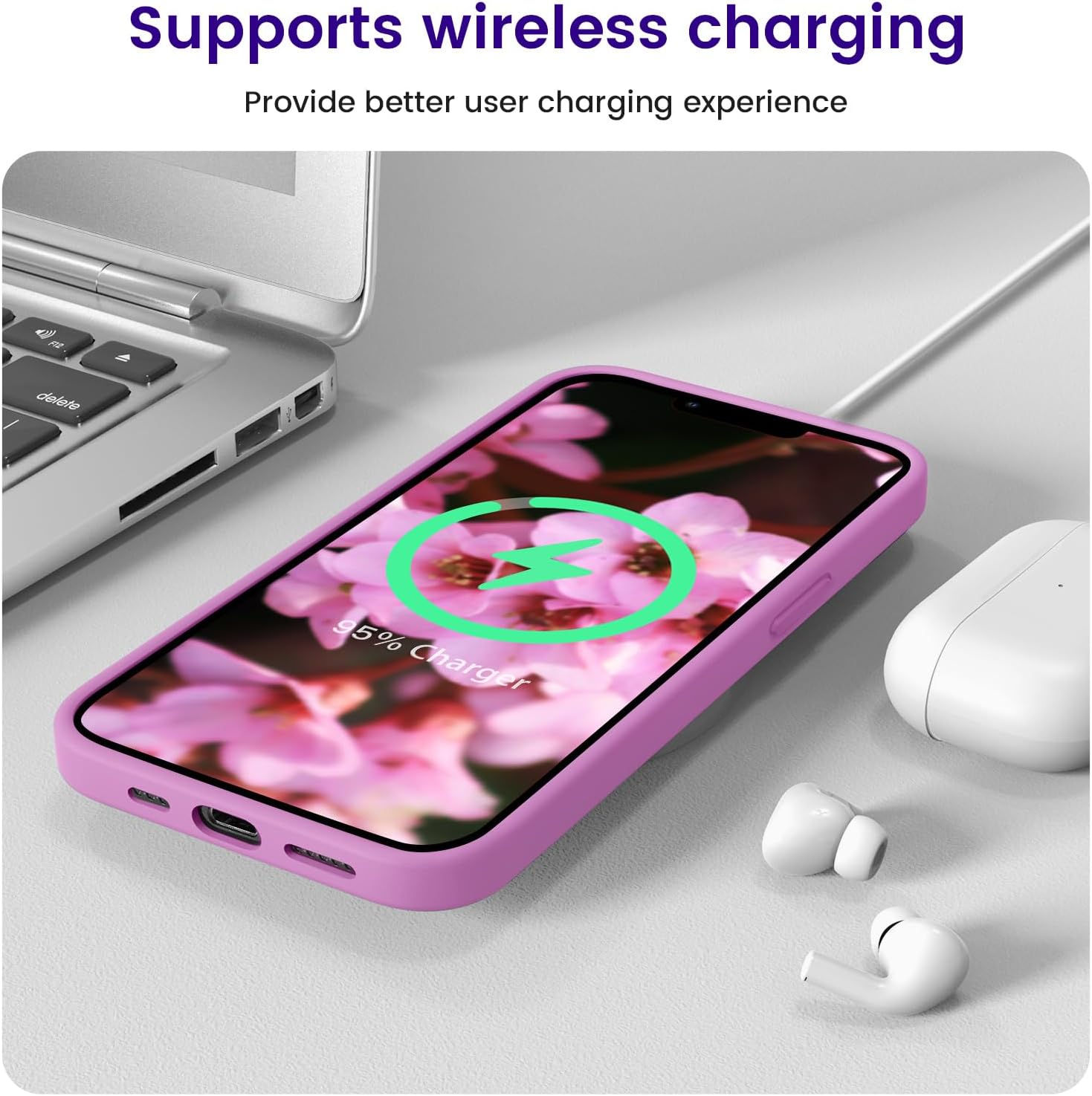 iPhone 13 Case, Silicone Shockproof Slim Thin Phone Case for iPhone 13 6.1 inch