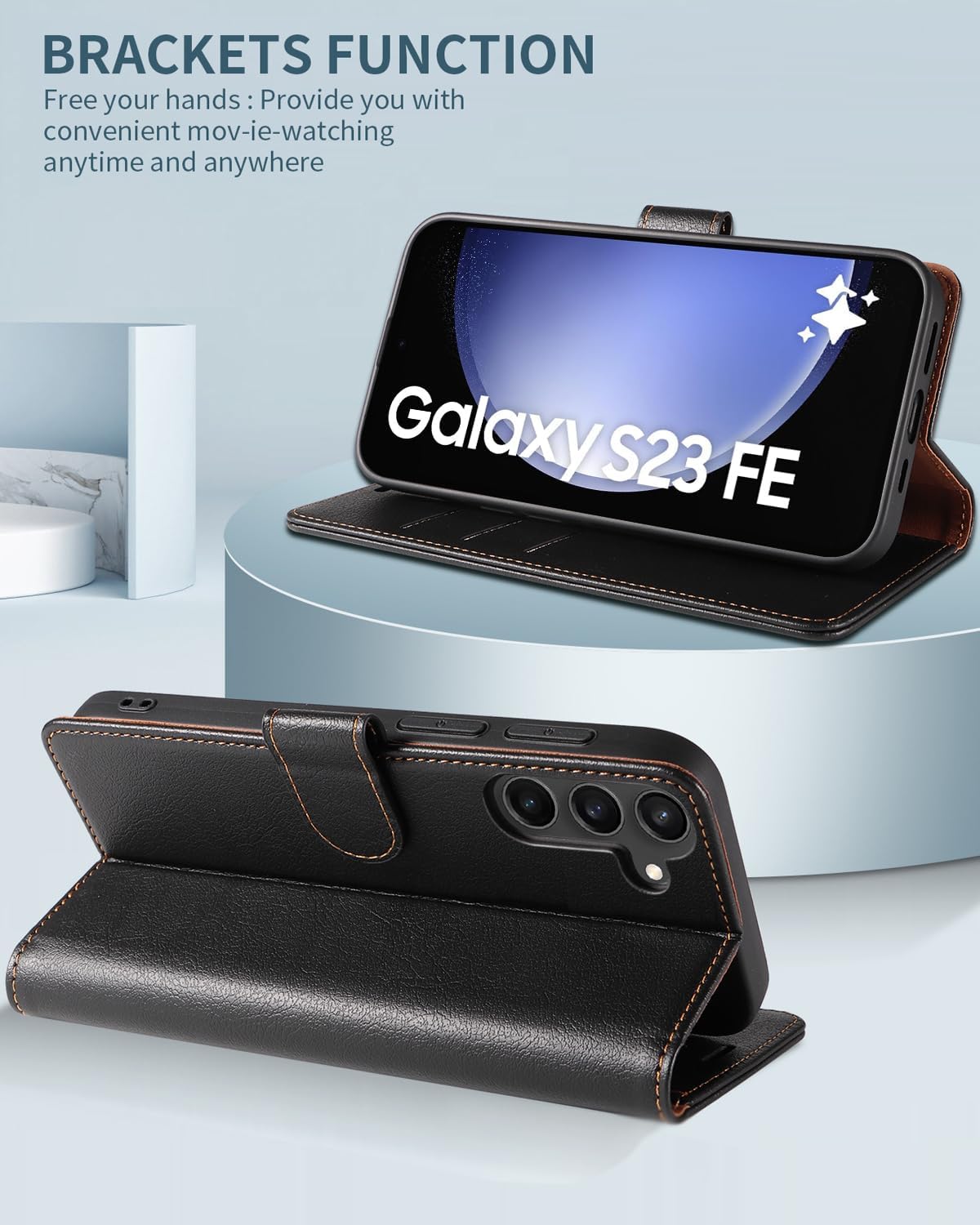 Samsung Galaxy S21 Ultra 5G, Premium Leather Flip Wallet Case