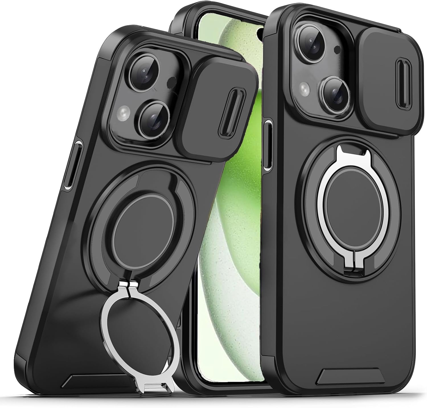 Heavy Duty Shockproof Phone Case for S25 Ultra Cover-Black
