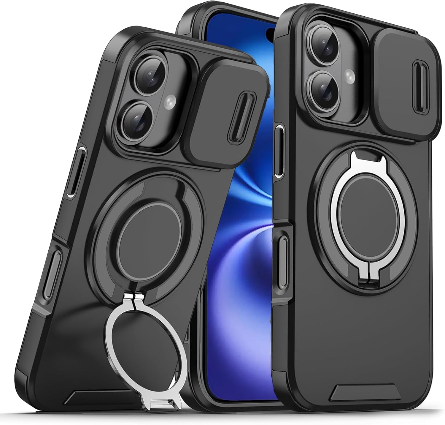 Heavy Duty Shockproof Phone Case for S25 Ultra Cover-Black