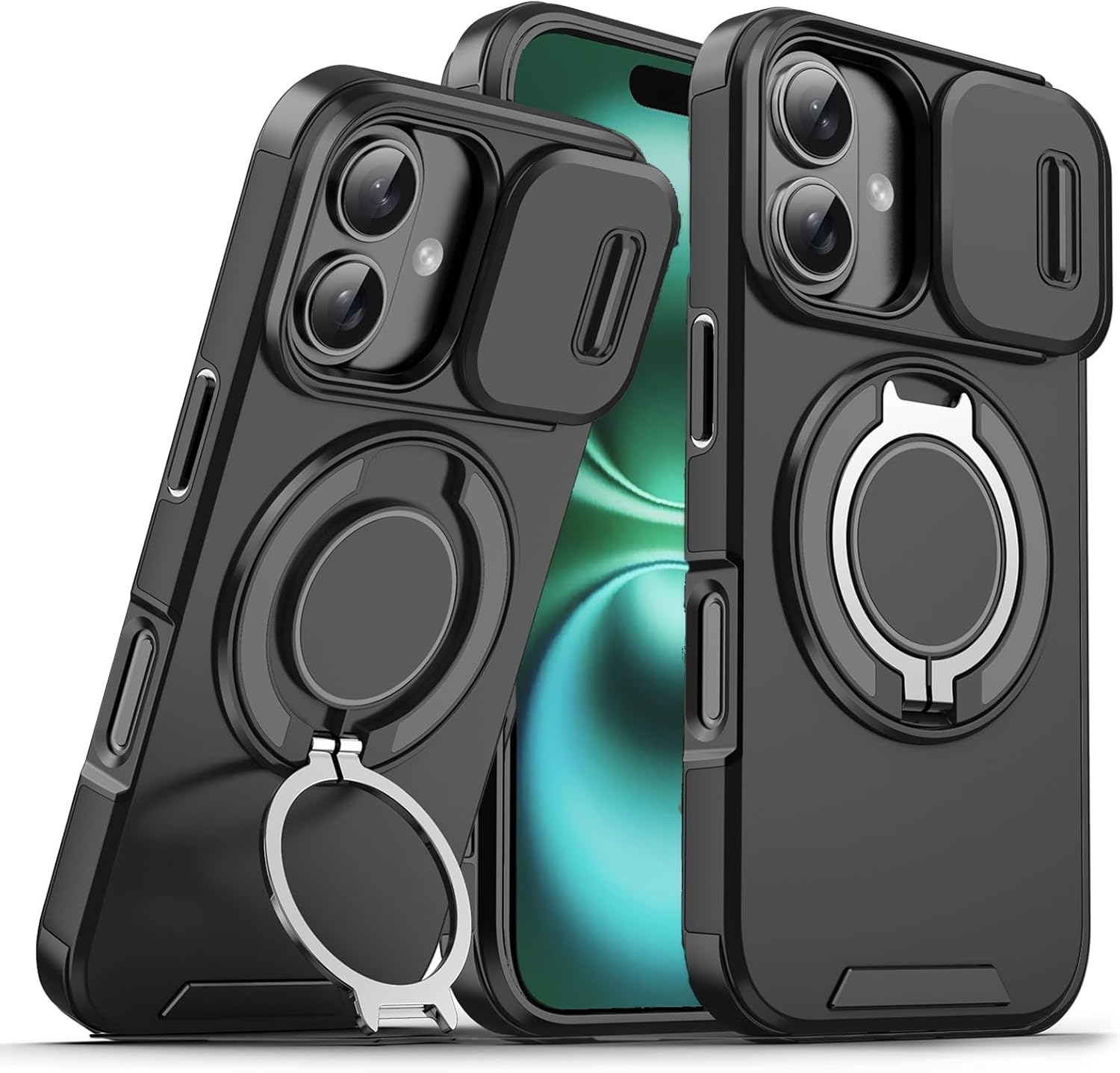 Heavy Duty Shockproof Phone Case for S25 Ultra Cover-Black