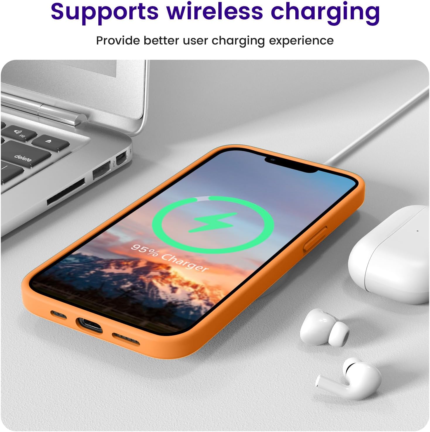 iPhone 13 Case, Silicone Shockproof Slim Thin Phone Case for iPhone 13 6.1 inch