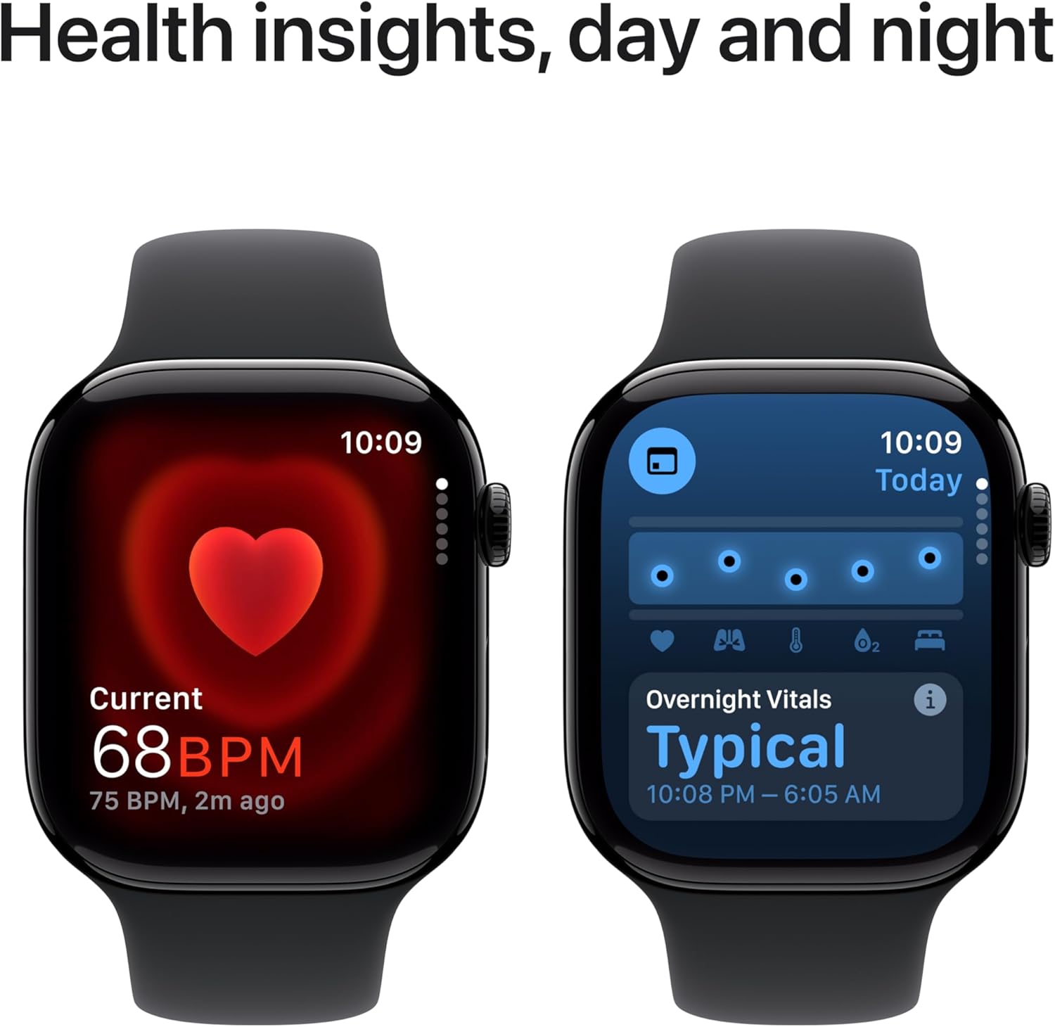 Apple Watch Series 10 GPS + Cellular 42 mm Smartwatch with Jet Black Aluminium Case