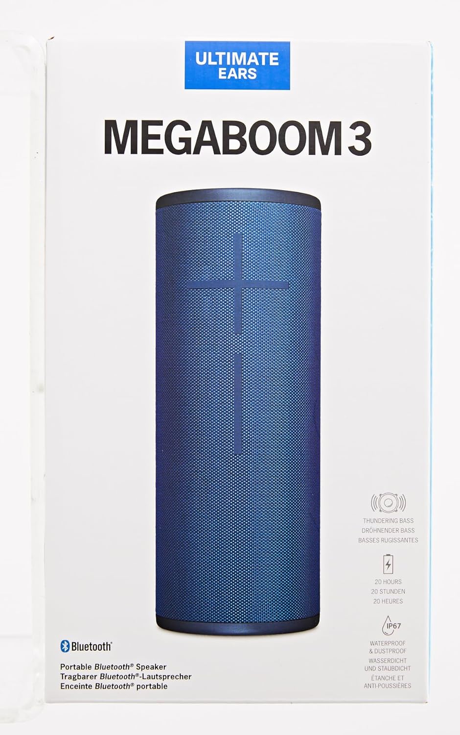 Ultimate Ears, Boom 3 Wireless Bluetooth Speaker, Bold Sound + Deep Bass, Bluetooth