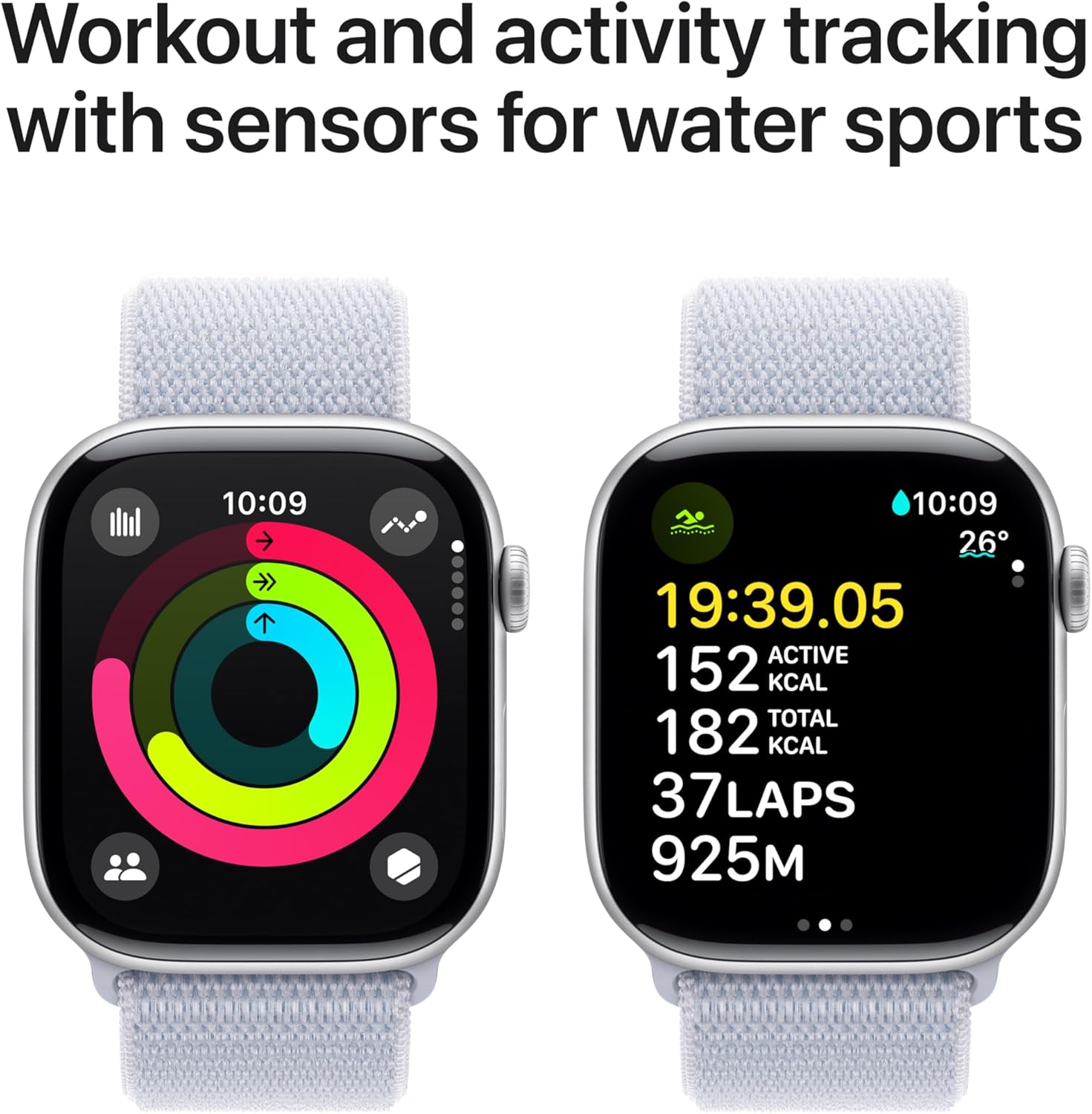 Apple Watch Series 10 GPS + Cellular 42 mm Smartwatch with Jet Black Aluminium Case