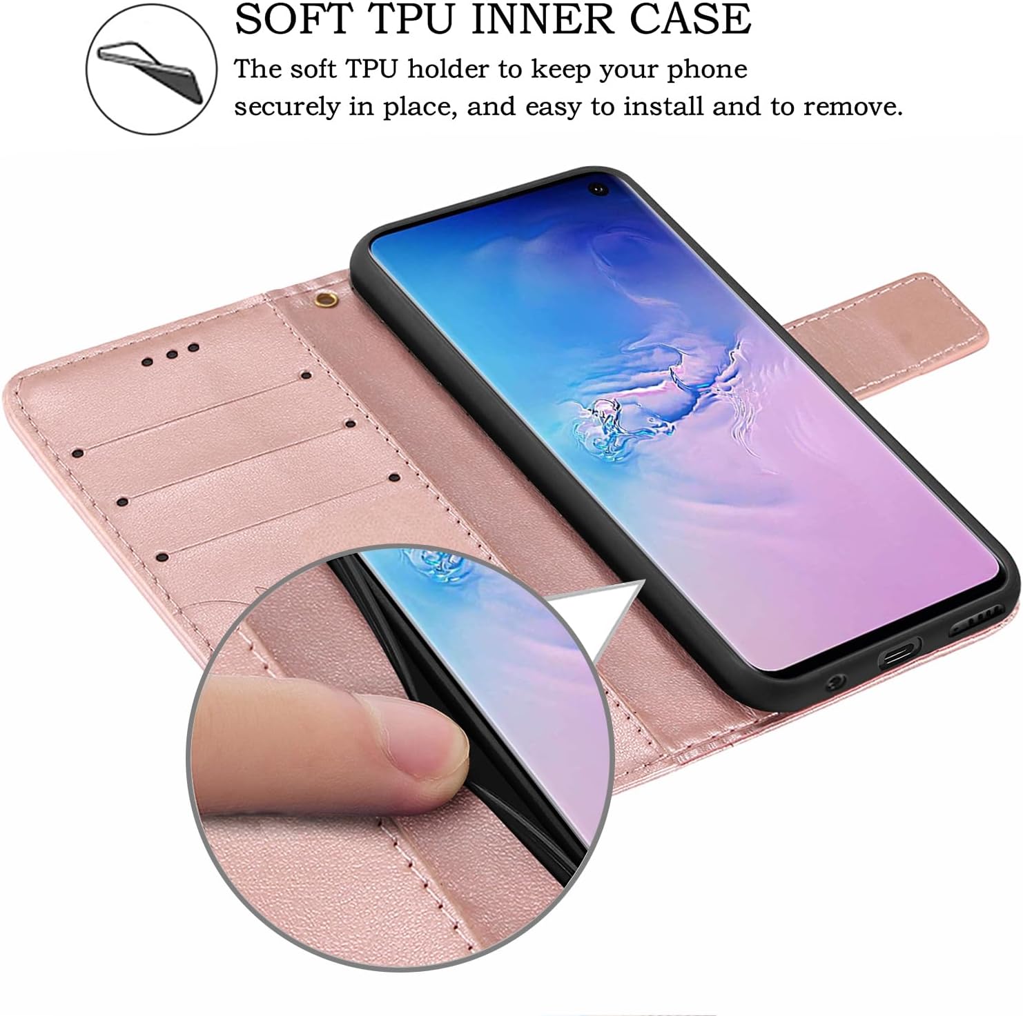 Samsung Galaxy S21 Ultra 5G, Premium Leather Flip Wallet Case