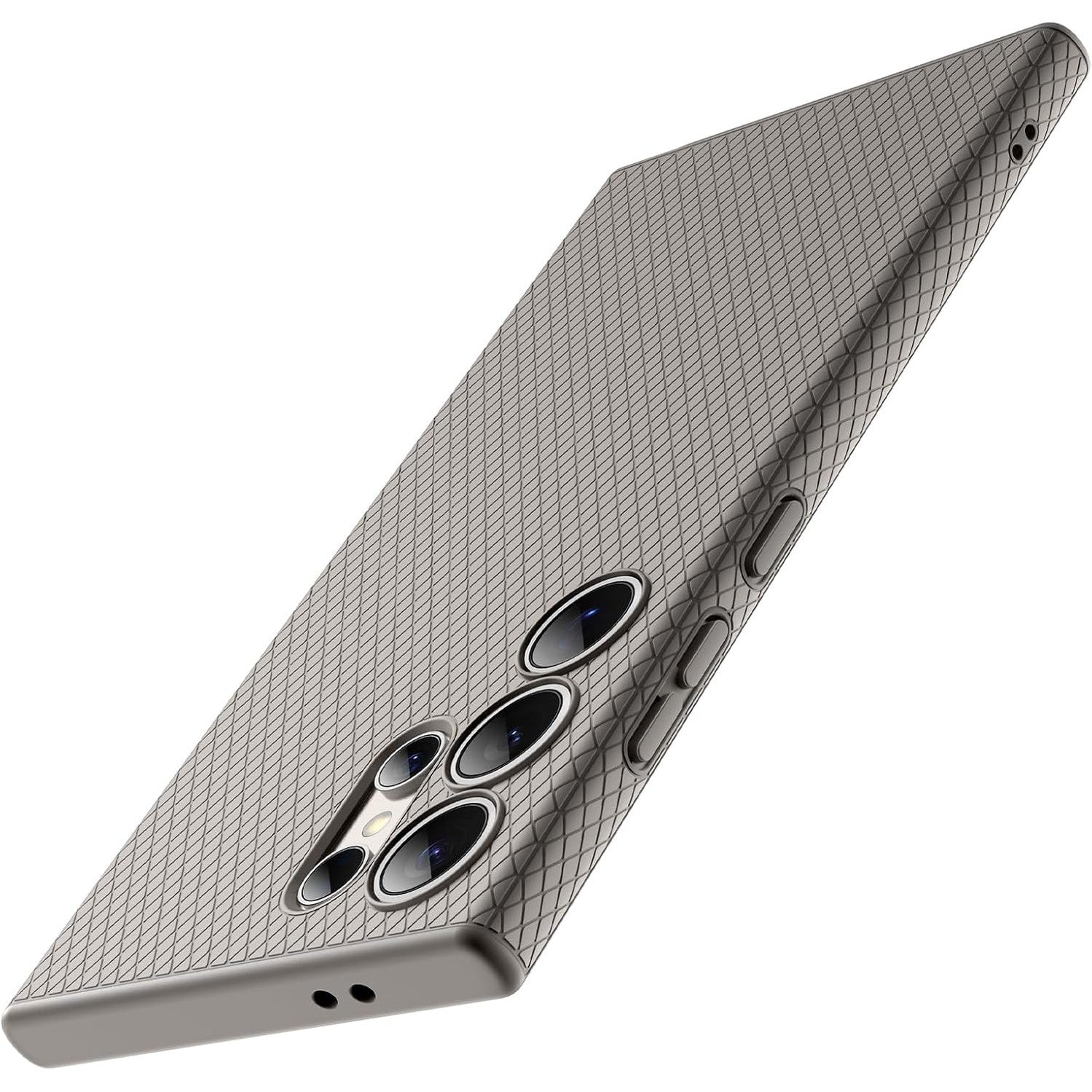 JETech Grip Case for Samsung Galaxy S24 Ultra, Soft TPU Slim Fit Protective Phone Cover with Camera Lens Full Protection, Shockproof (Titanium Black)