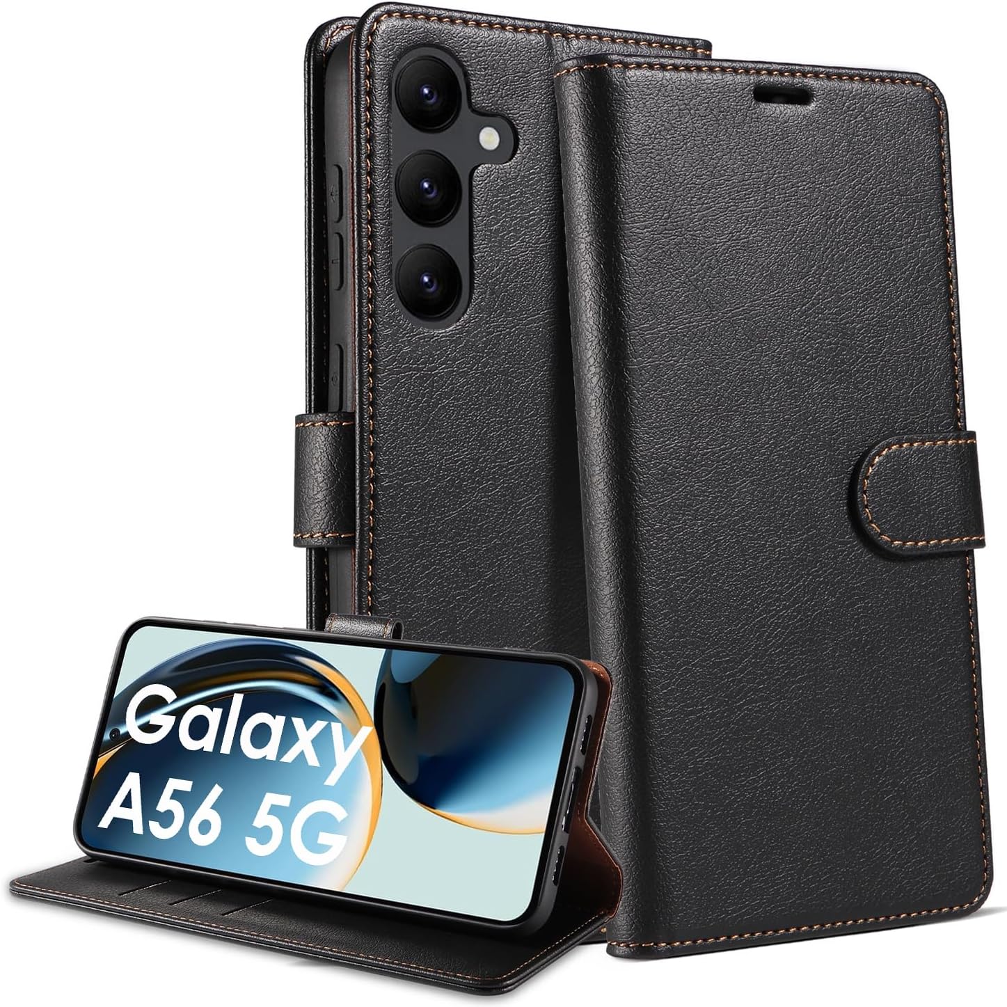 Samsung Galaxy S21 Ultra 5G, Premium Leather Flip Wallet Case