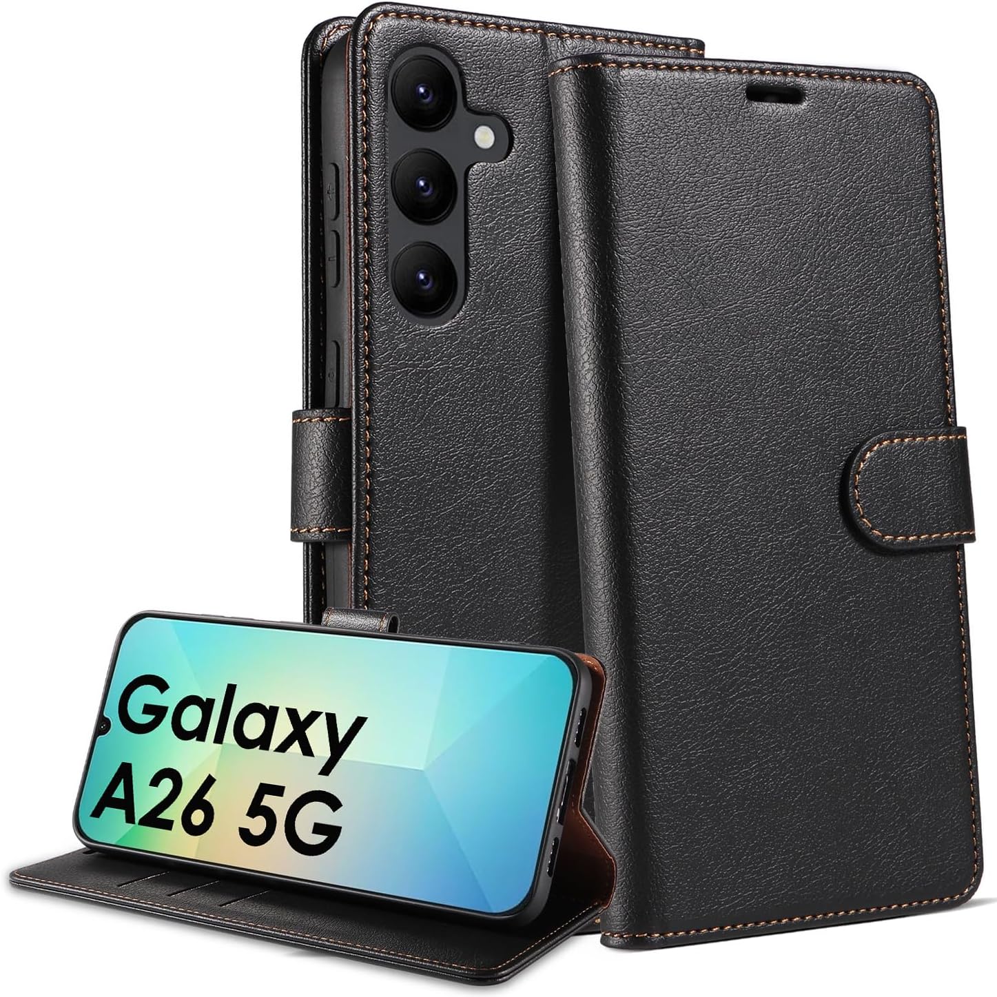 Samsung Galaxy S21 Ultra 5G, Premium Leather Flip Wallet Case