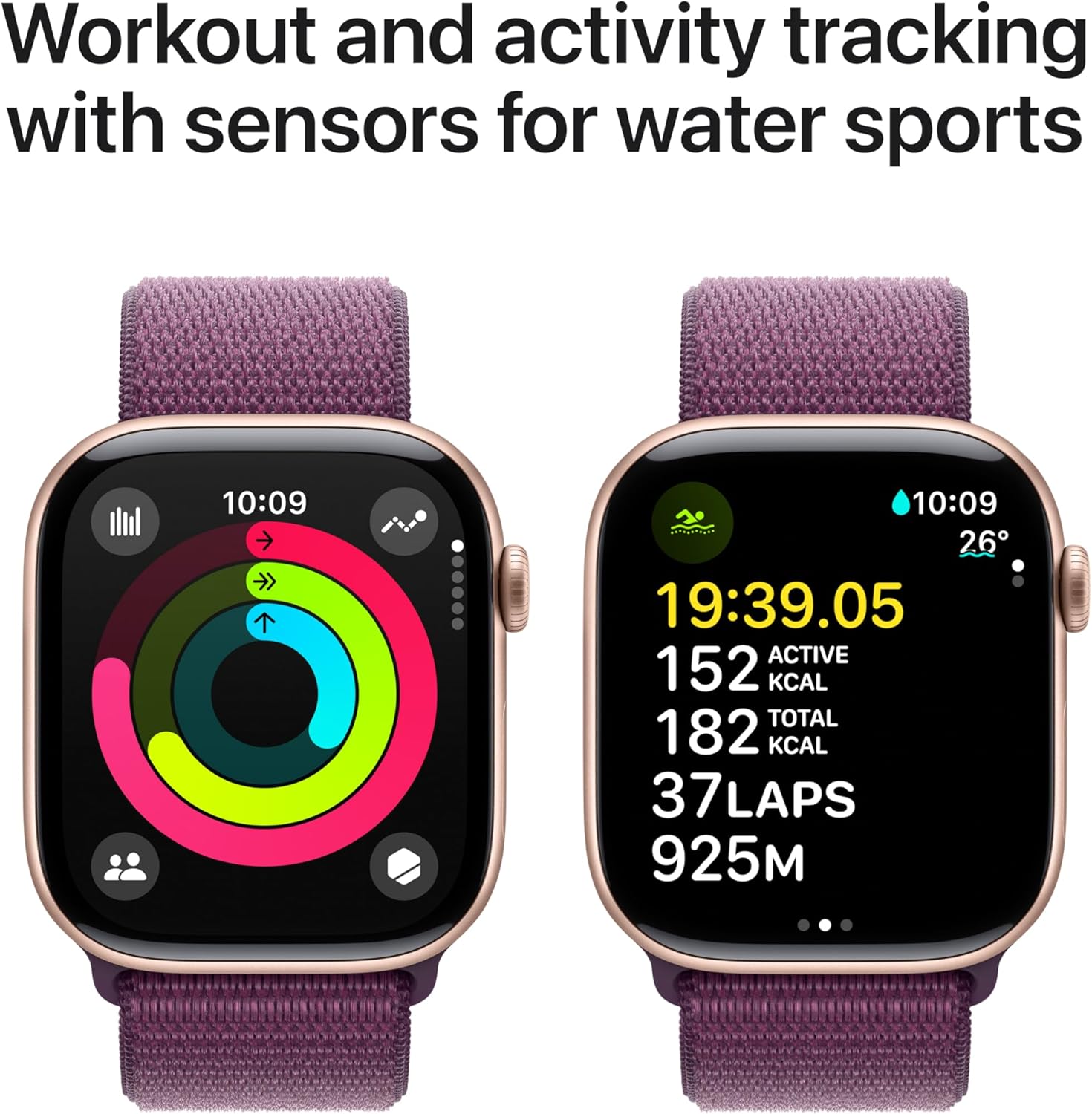 Apple Watch Series 10 GPS + Cellular 42 mm Smartwatch with Jet Black Aluminium Case