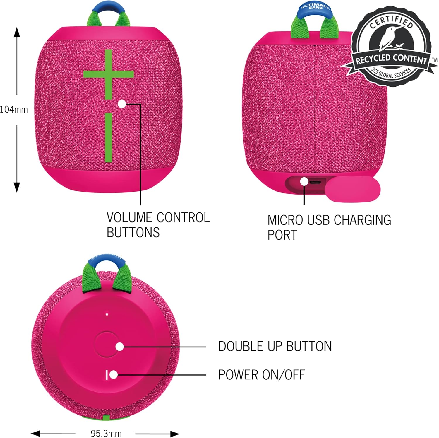 Ultimate Ears, Boom 3 Wireless Bluetooth Speaker, Bold Sound + Deep Bass, Bluetooth