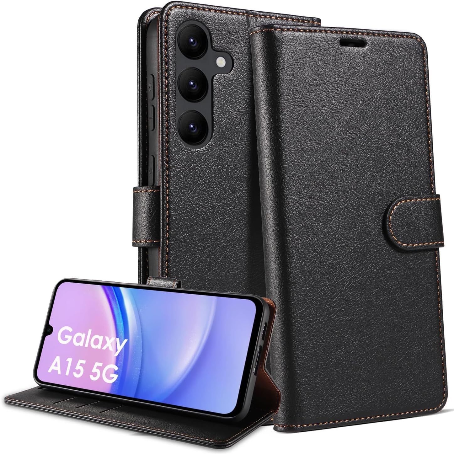 Samsung Galaxy S21 Ultra 5G, Premium Leather Flip Wallet Case