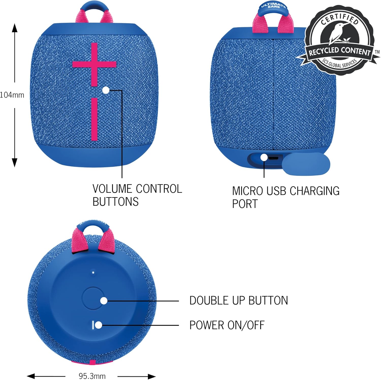 Ultimate Ears, Boom 3 Wireless Bluetooth Speaker, Bold Sound + Deep Bass, Bluetooth