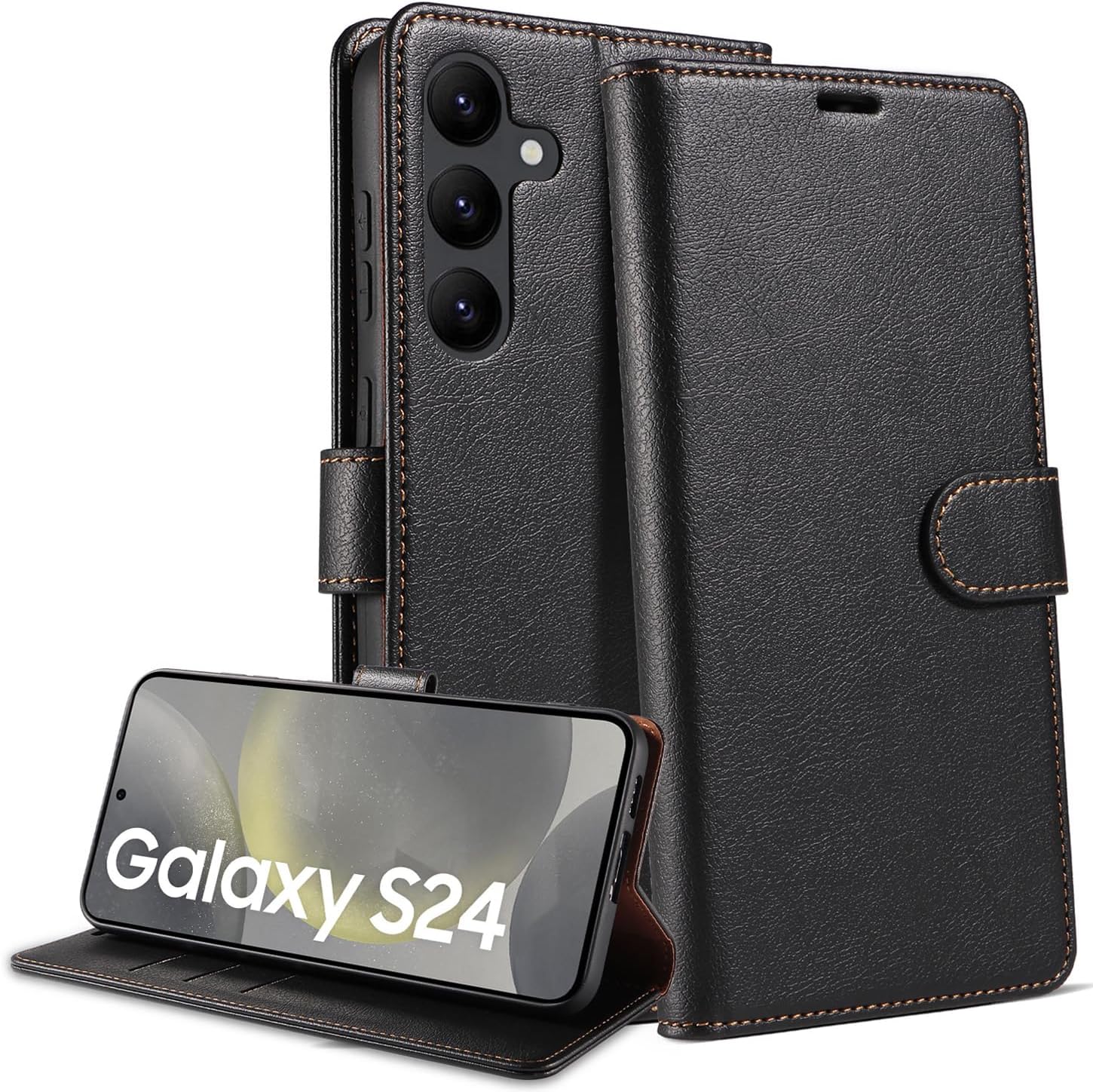 Samsung Galaxy S21 Ultra 5G, Premium Leather Flip Wallet Case