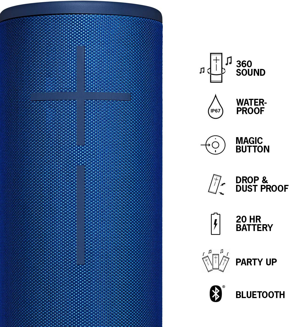 Ultimate Ears, Boom 3 Wireless Bluetooth Speaker, Bold Sound + Deep Bass, Bluetooth
