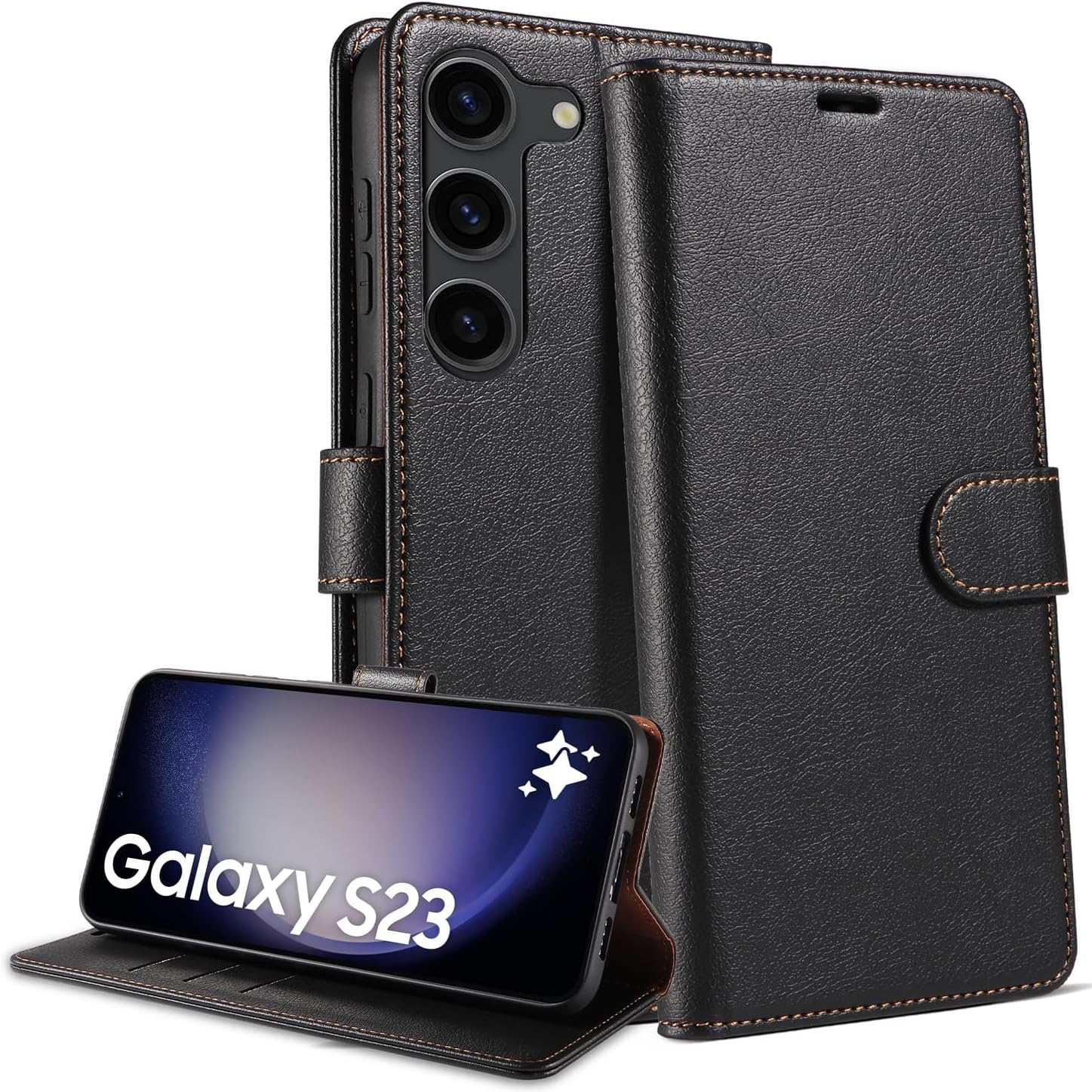 Samsung Galaxy S21 Ultra 5G, Premium Leather Flip Wallet Case