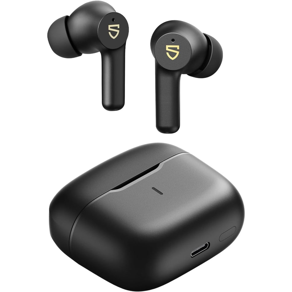 SoundPEATS Life3 Wireless Earbuds, Bluetooth 5.3 with 10mm Driver, Dual MIC Noise Cancelling Headphones, PeatsAudio APP Control&Multipoint Connection Bluetooth Earphones, 20H Playtime, Game Mode